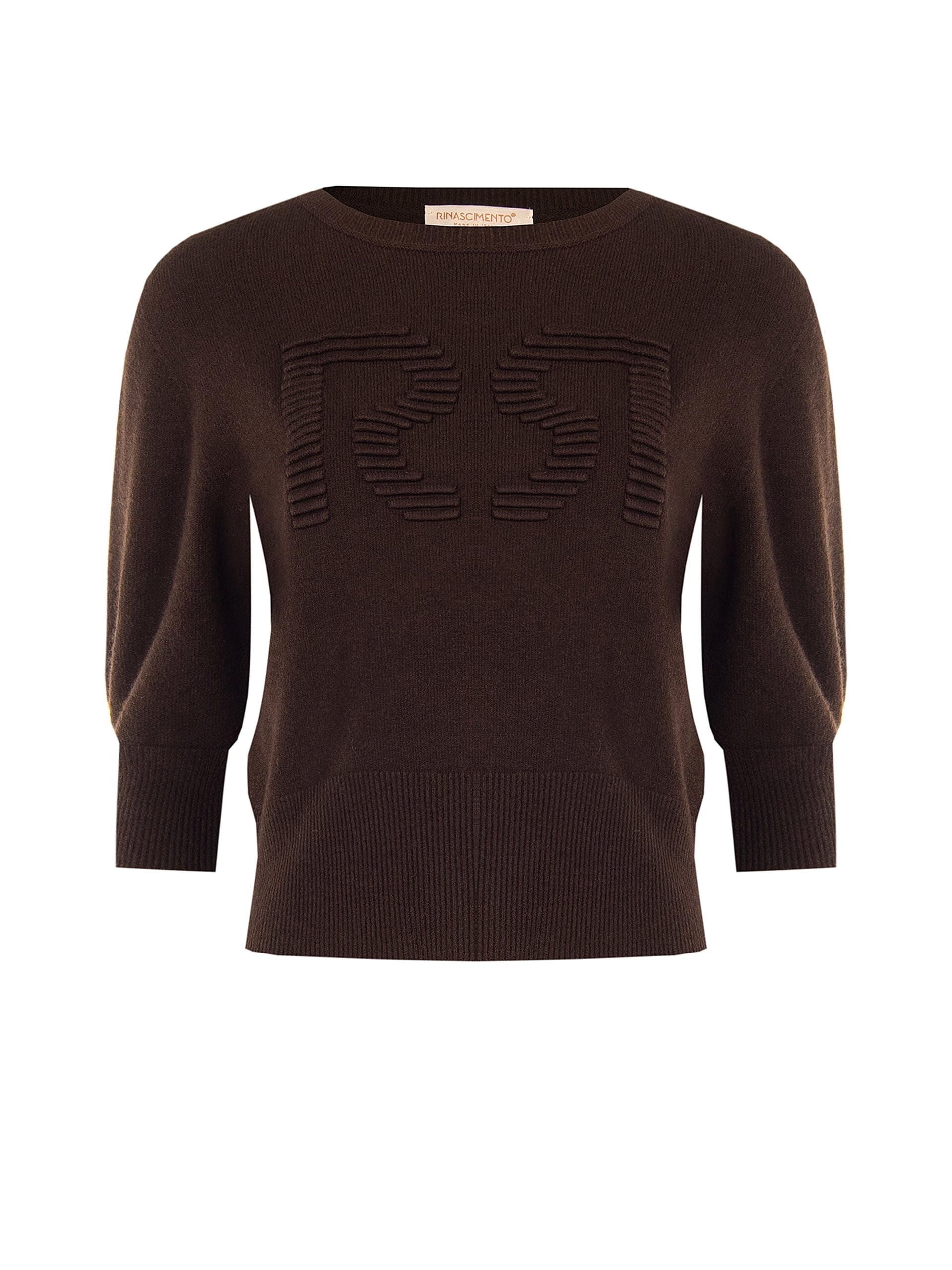Maglione In Misto Viscosa Con Logo Rr In Rilievo Rinascimento