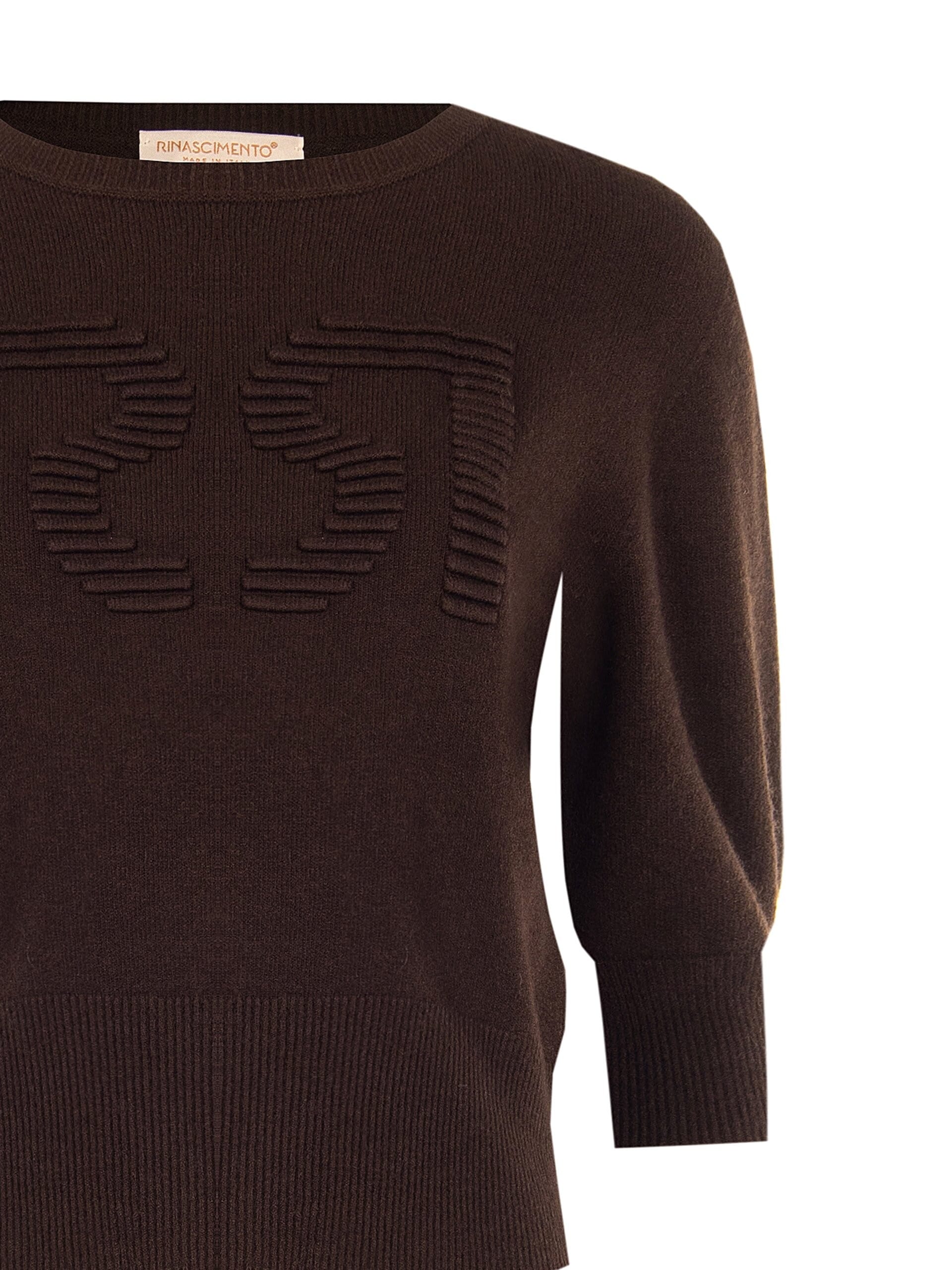 Maglione In Misto Viscosa Con Logo Rr In Rilievo Rinascimento
