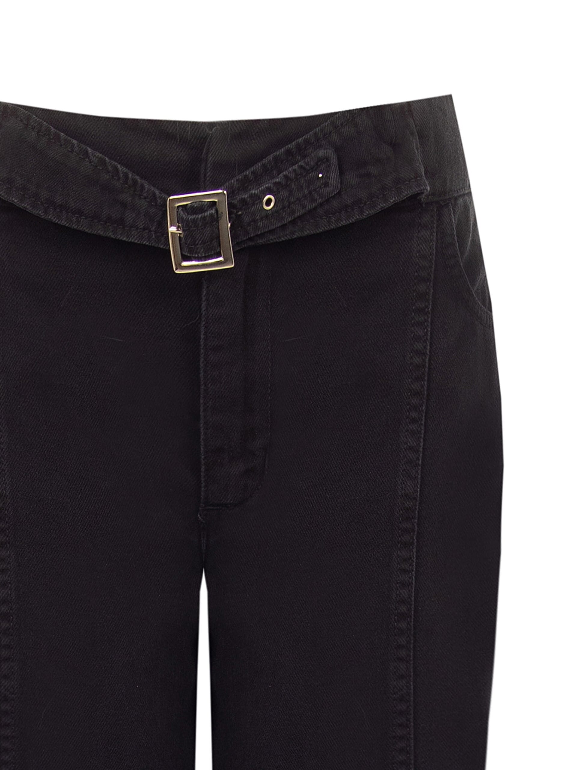Jean à jambes larges avec ceinture intégrée et coutures centrales « Rinascimento »