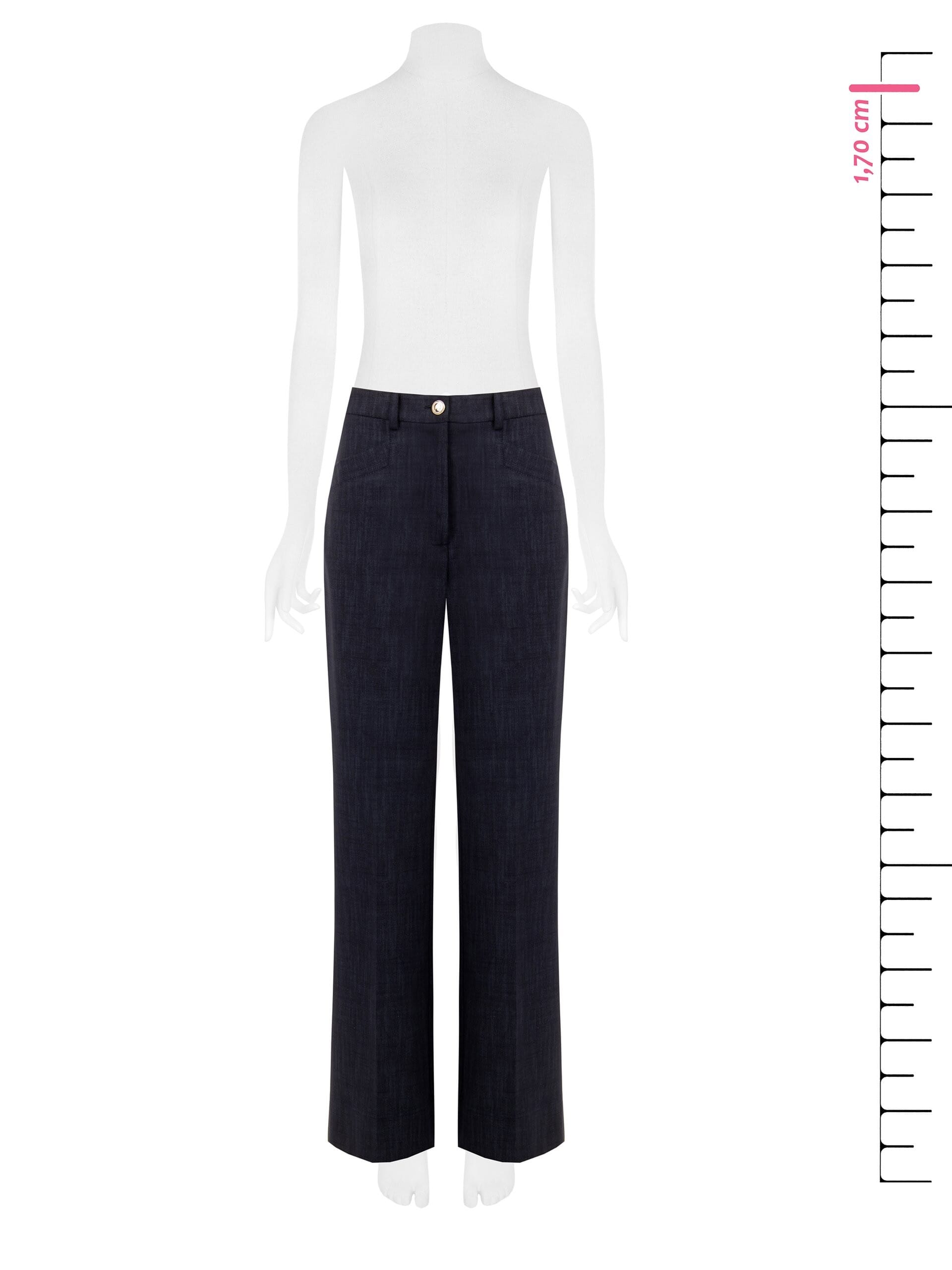 Pantalon à jambes larges en point de Milan « Rinascimento »