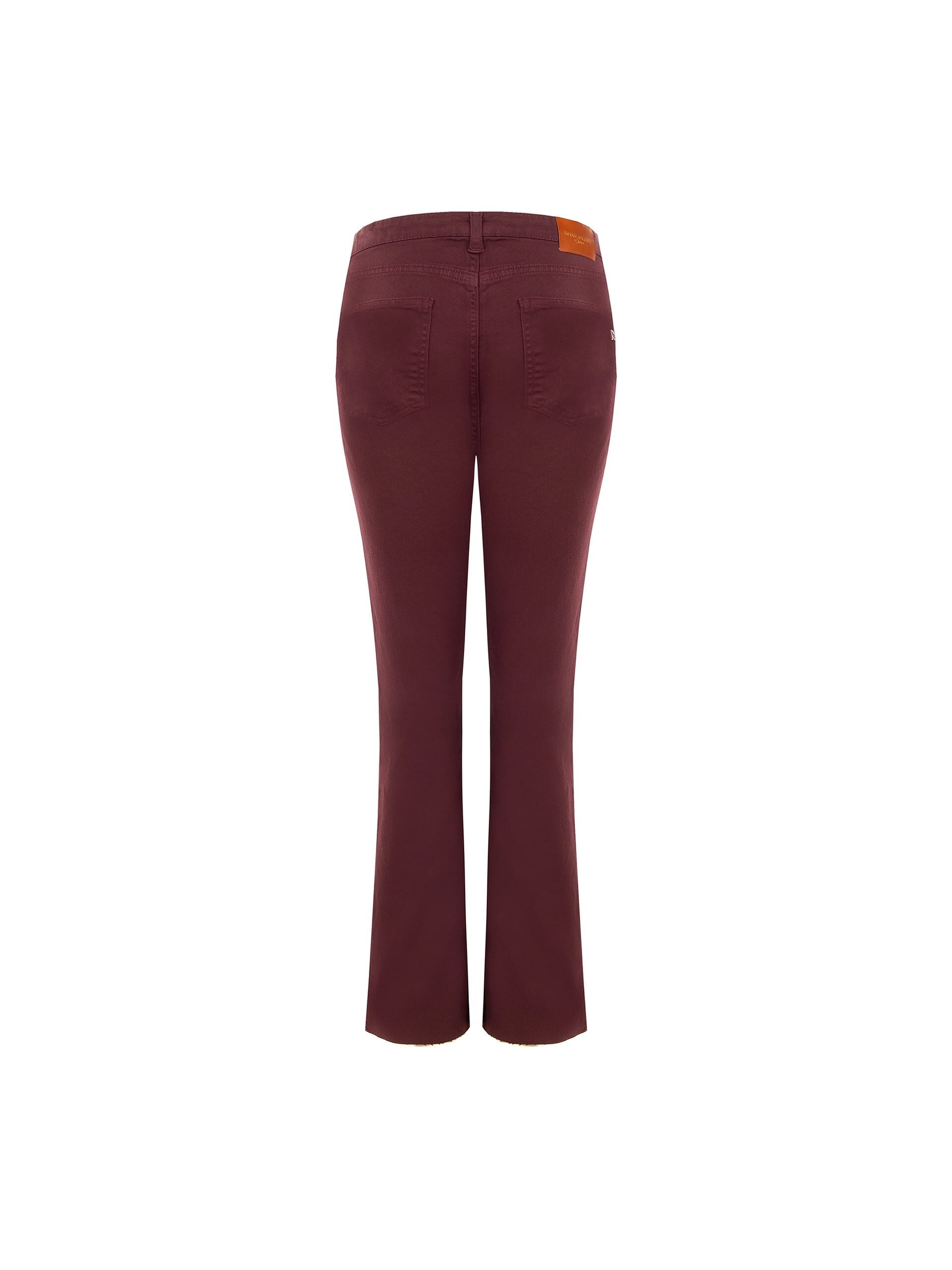 Rinascimento Stretch Flare Jeans with Raw-Cut Hems