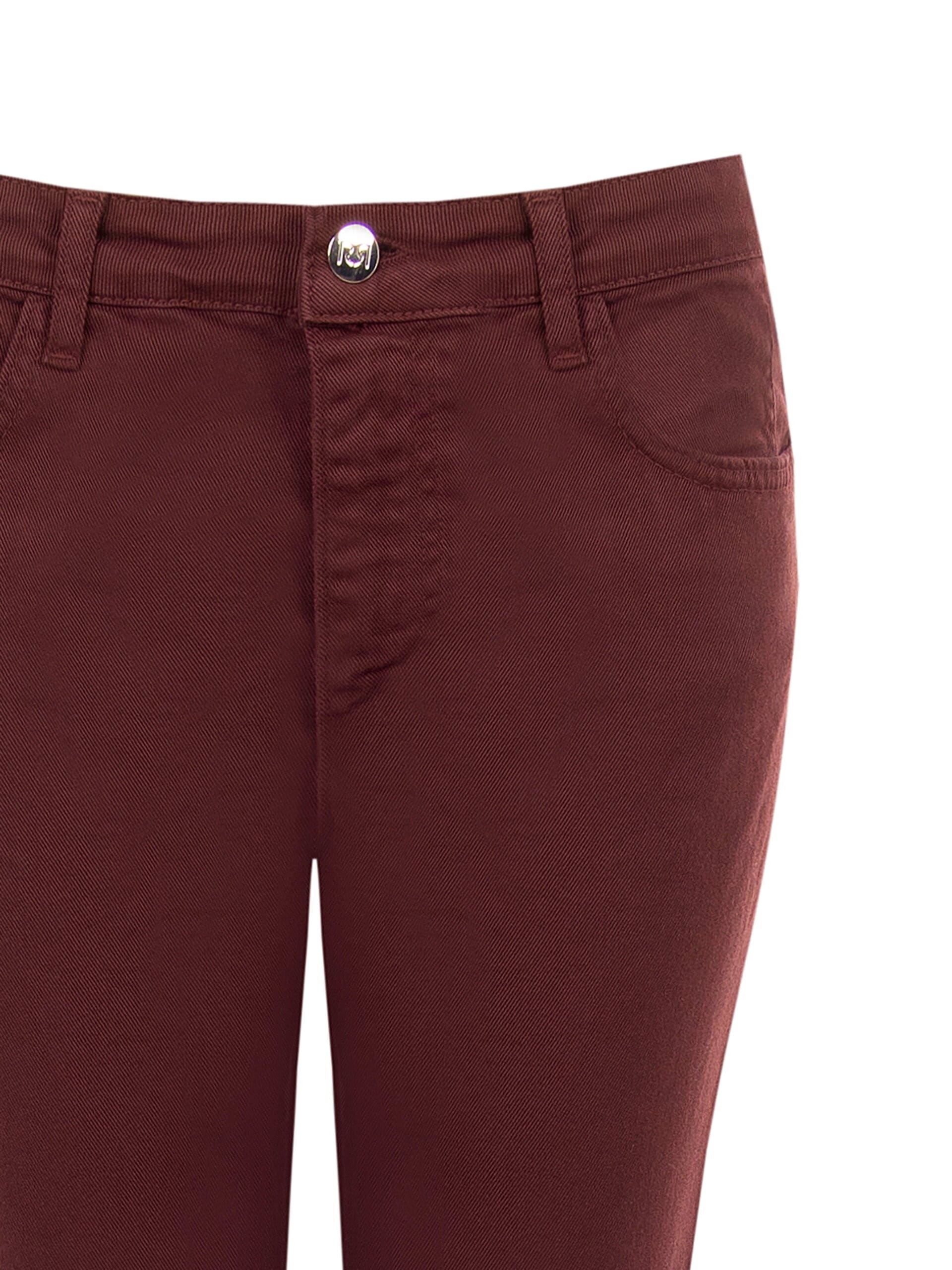 Rinascimento Stretch Flare Jeans with Raw-Cut Hems