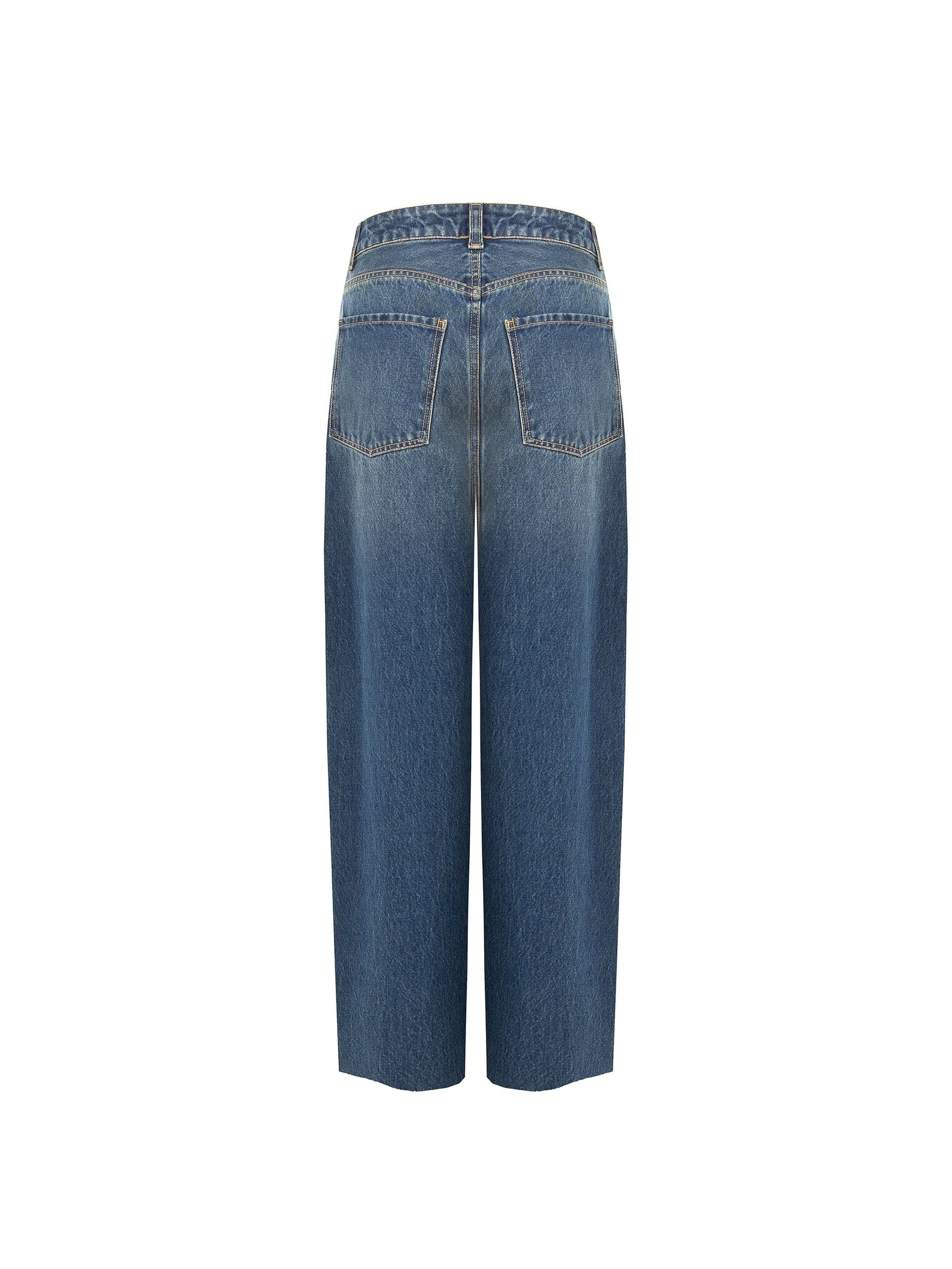 Wide-leg jeans with studs and crystals down the sides – Rinascimento