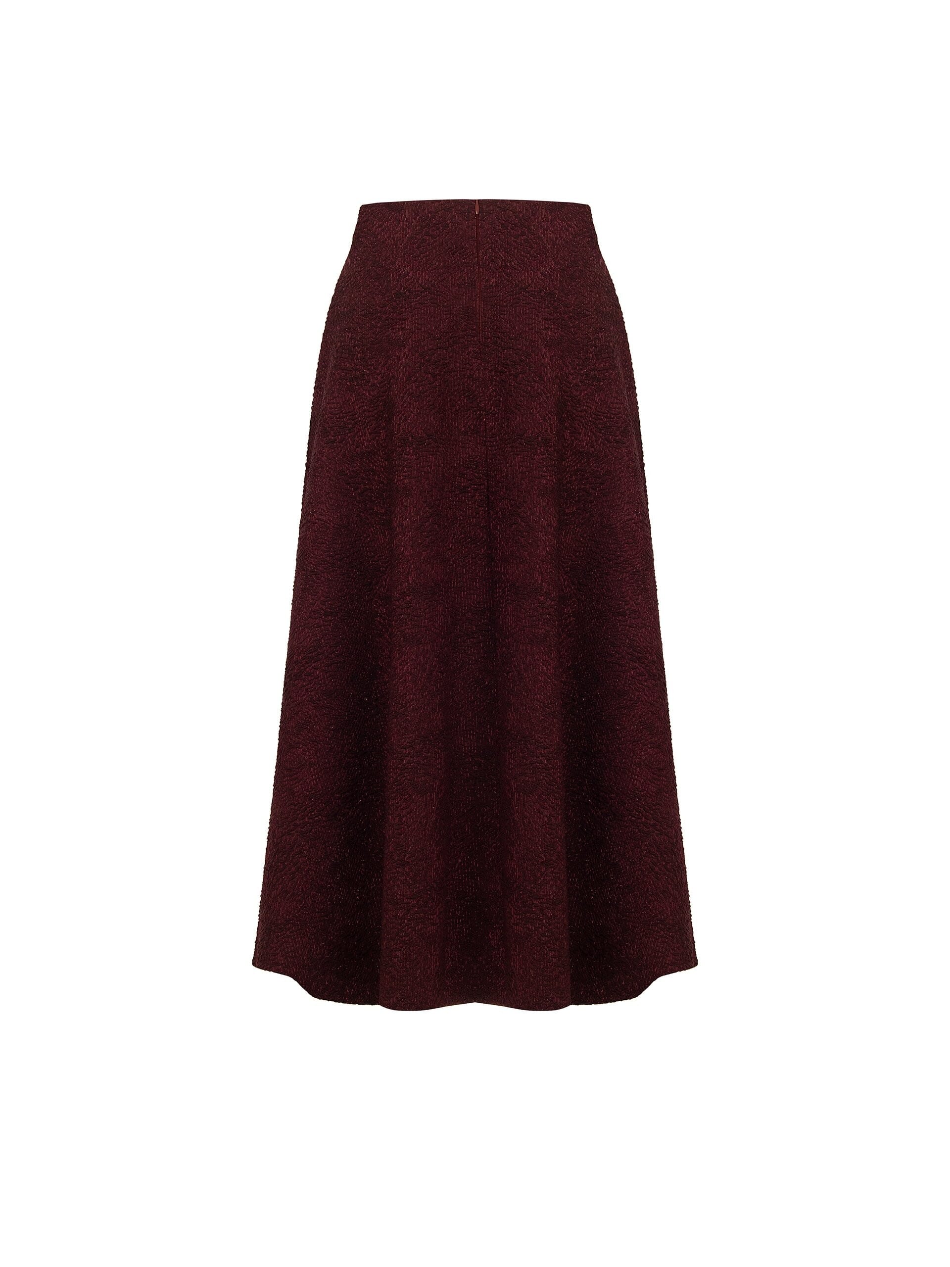 Gonna Lunga Svasata In Jacquard Goffrato Con Lurex Rinascimento
