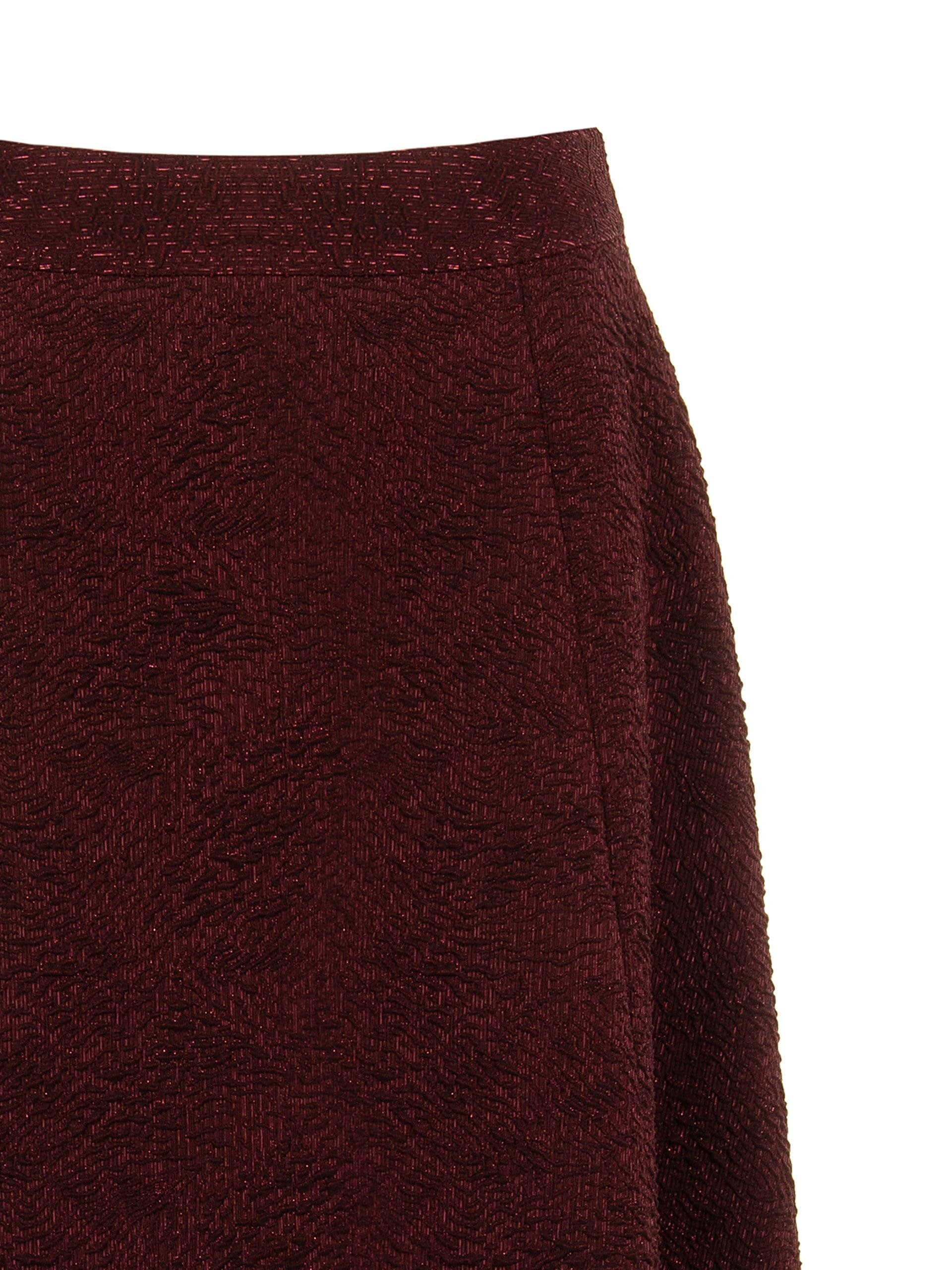 Gonna Lunga Svasata In Jacquard Goffrato Con Lurex Rinascimento