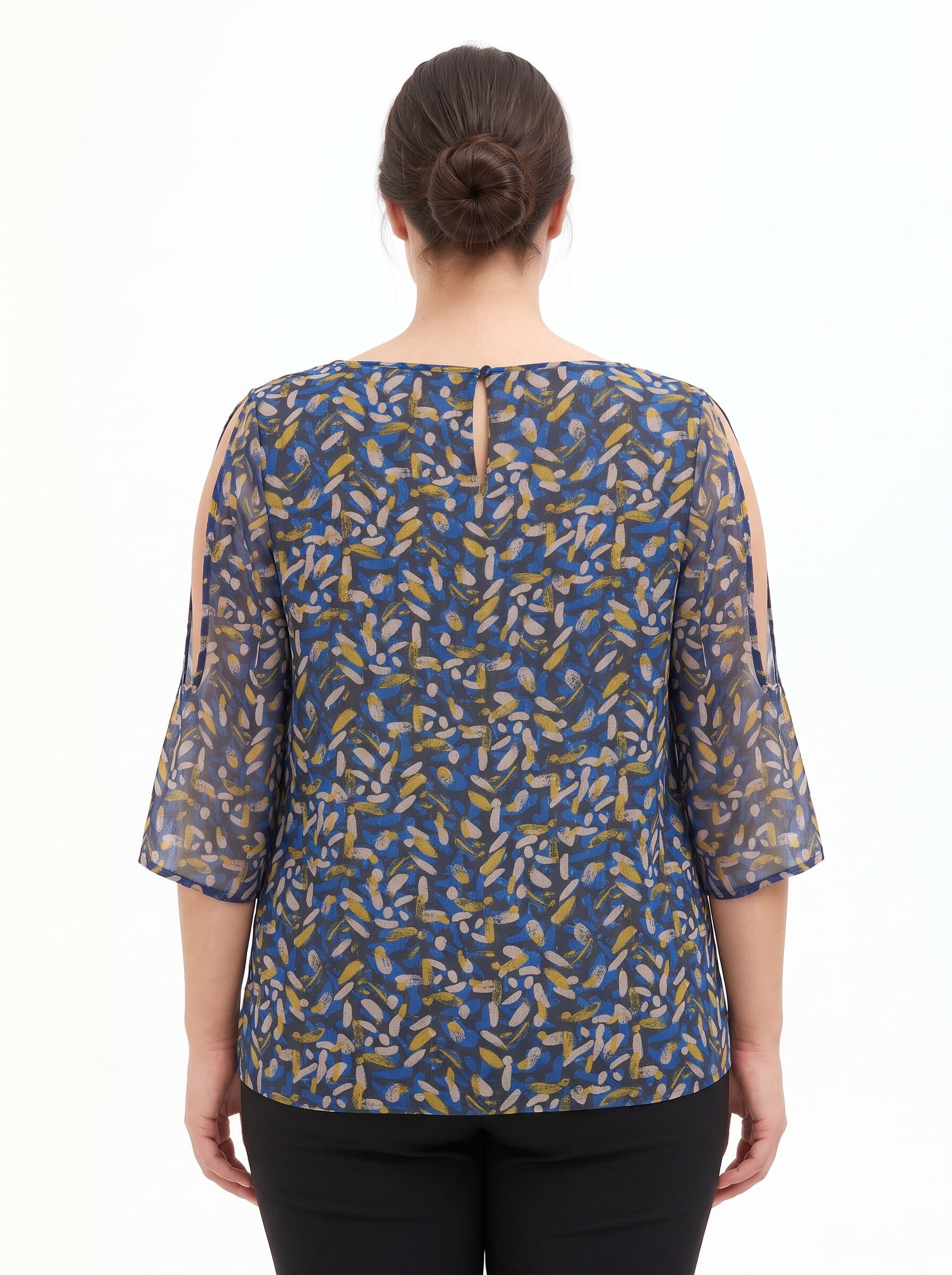 Blusa Curvy Fluida In Georgette Con Scollo A Goccia Spalle Scoperte E Dettagli Lurex Rinascimento Curvy