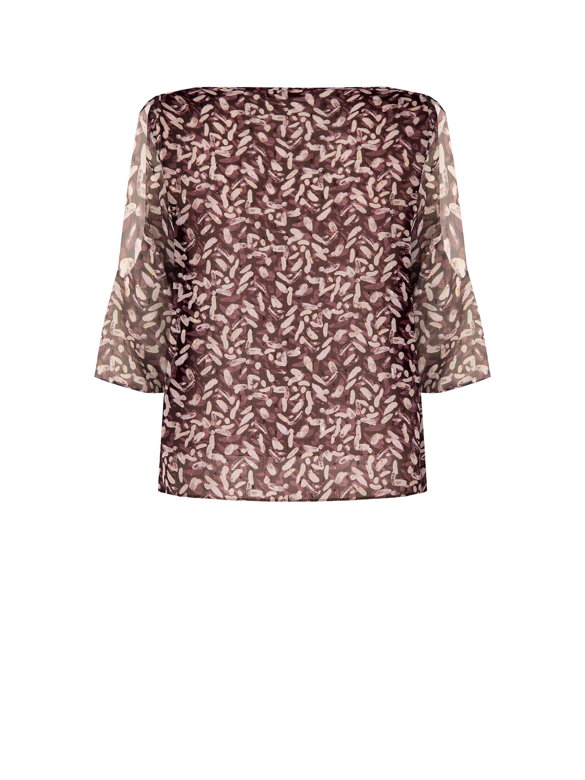 Blusa Curvy Fluida In Georgette Con Scollo A Goccia Spalle Scoperte E Dettagli Lurex Rinascimento Curvy