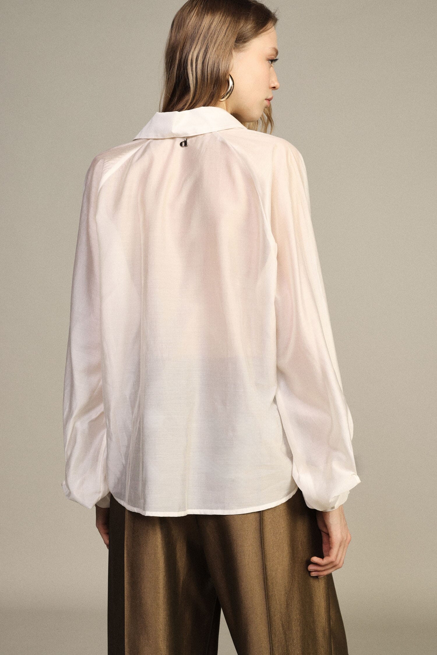 Camicia Ampia Con Maniche Balloon Abbottonatura Frontale Dixie