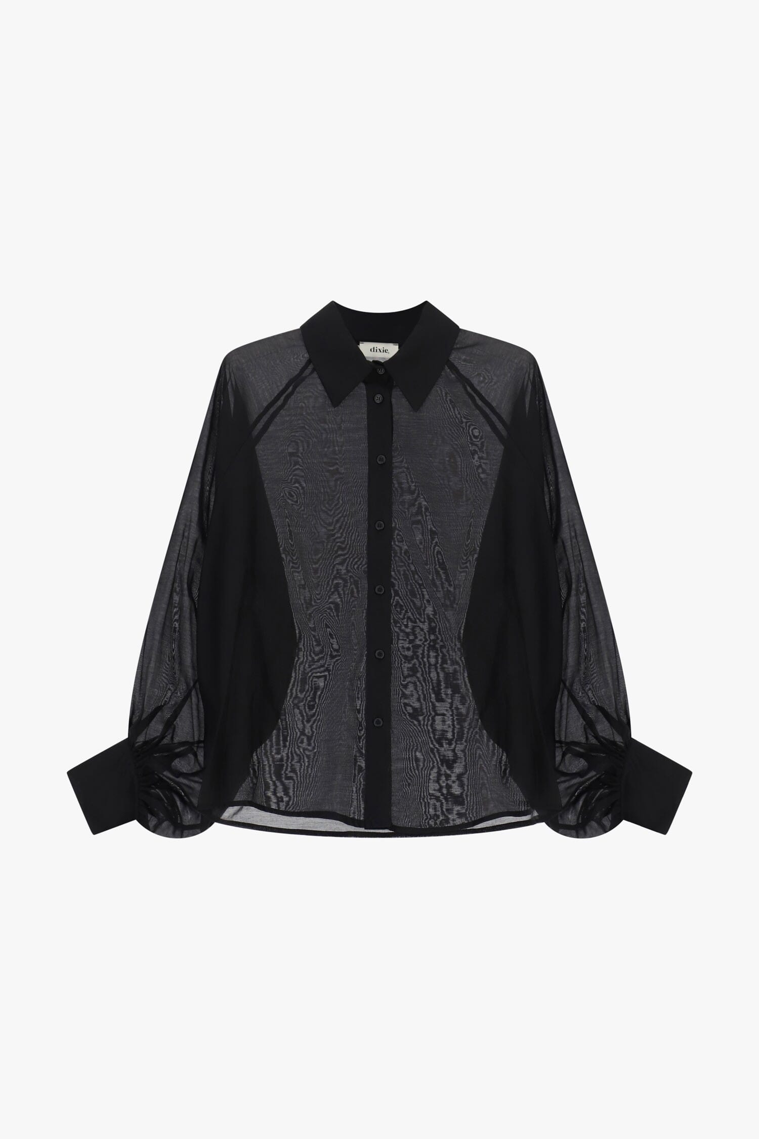 Dixie Flared Shirt with Wide Sleeves and Sheer Details