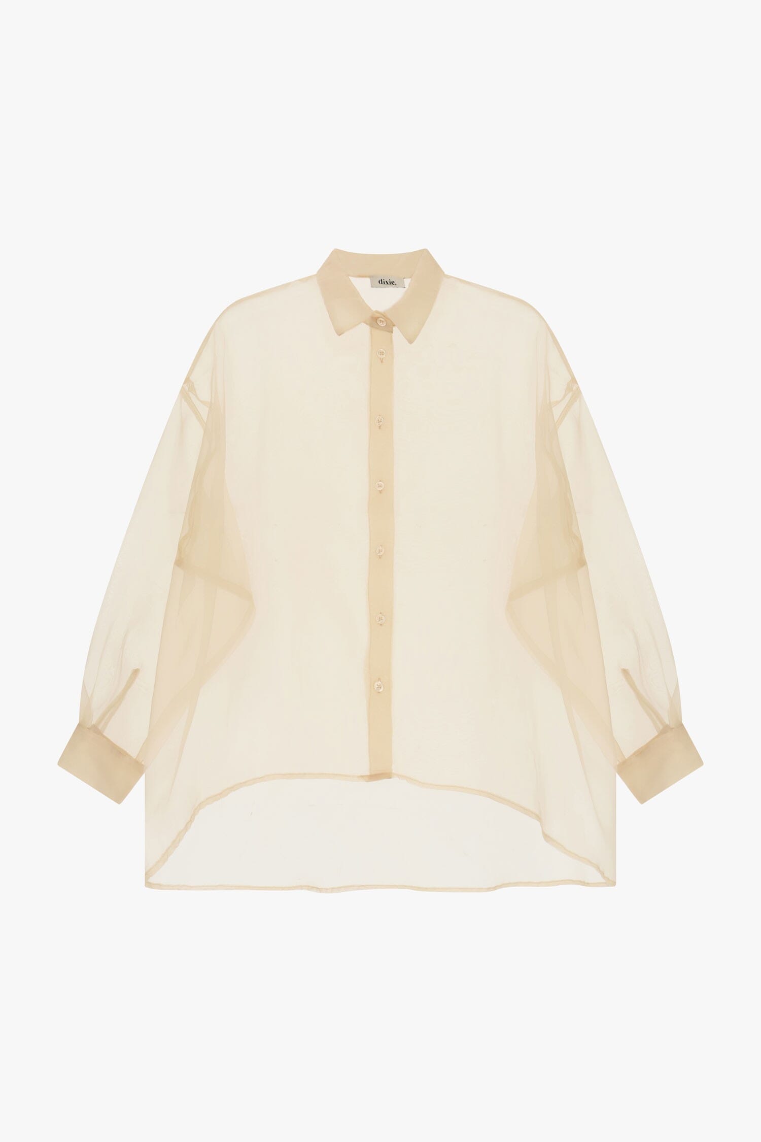Dixie Oversized Sheer Shirt with Wide Sleeves