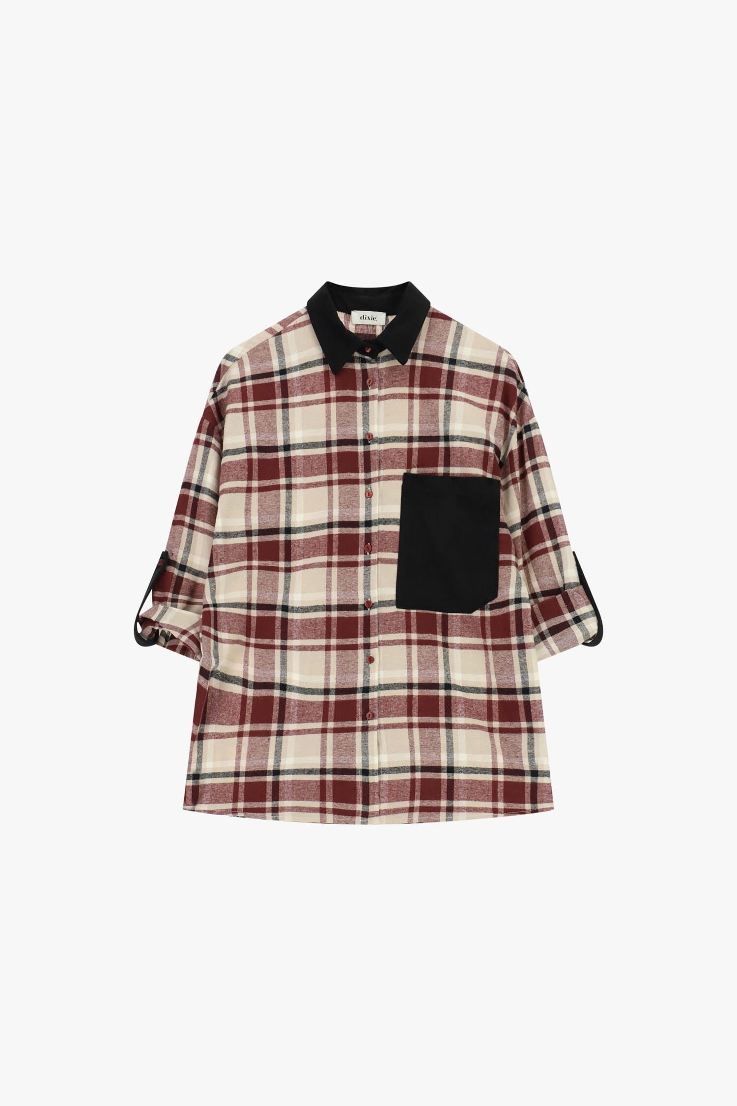 Dixie Checked Shirt with Pocket and Contrast Collar