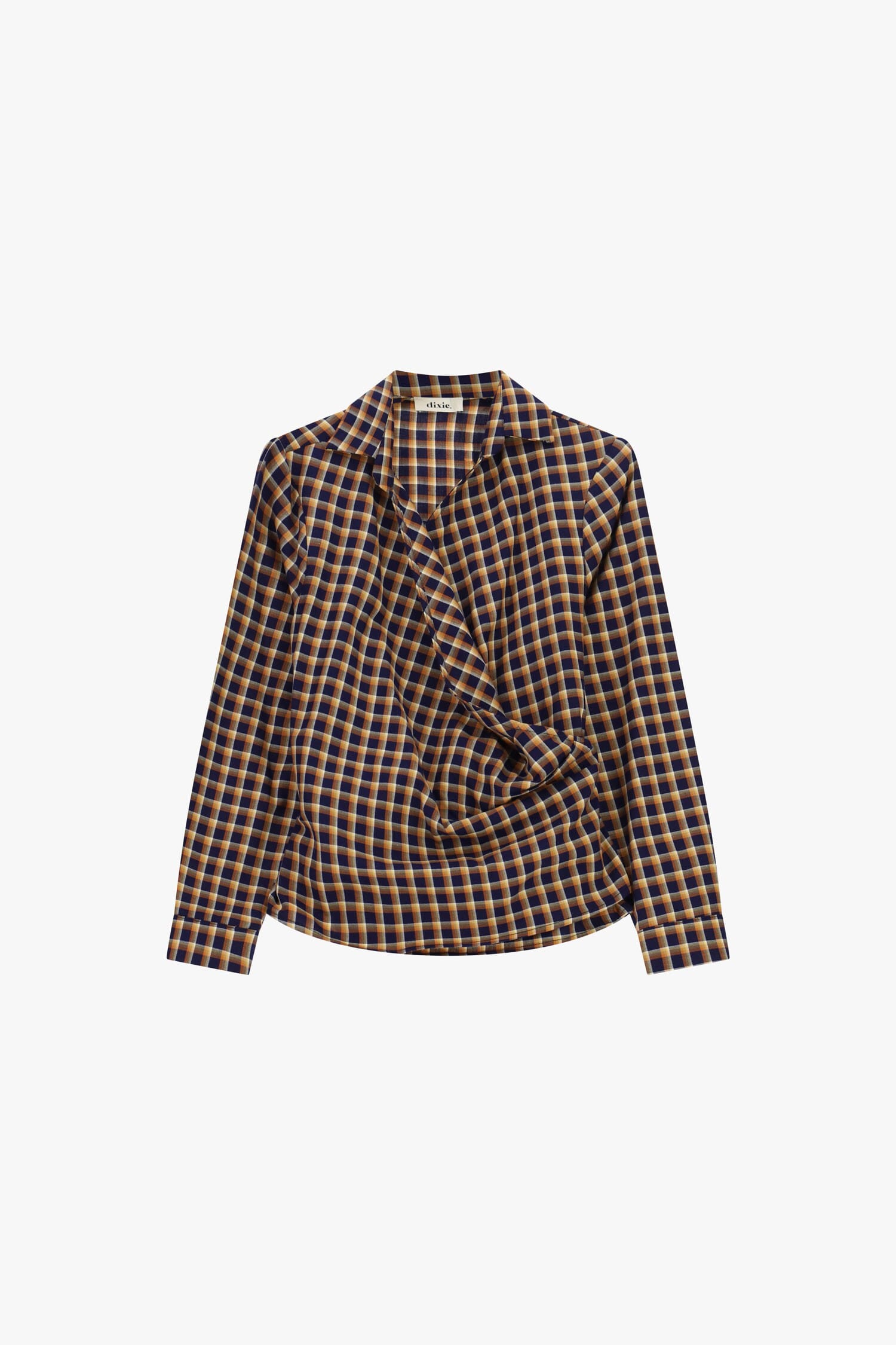Dixie Checked Shirt with Cross-Over Front Design