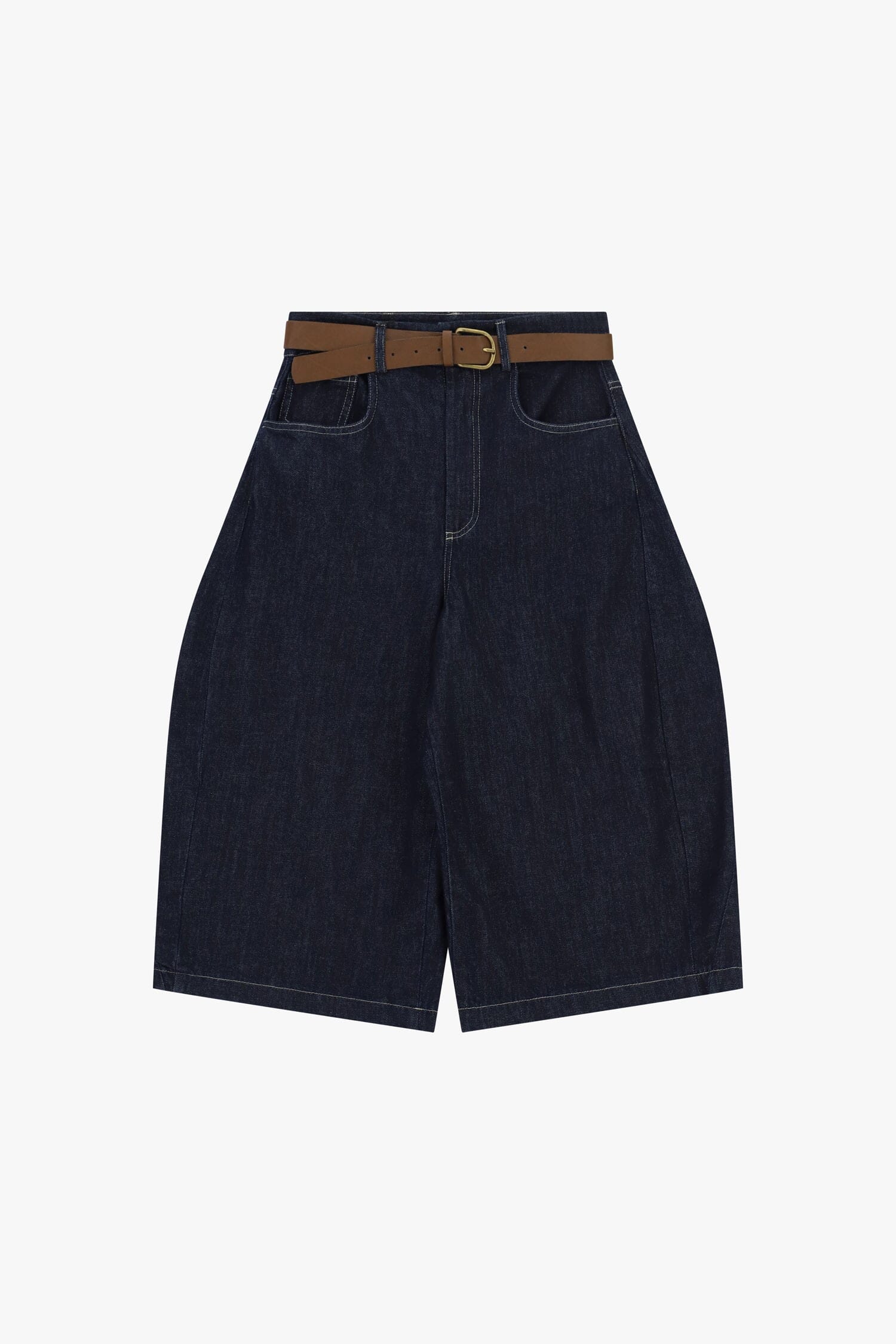 Short taille haute avec ceinture et coupe ample Dixie