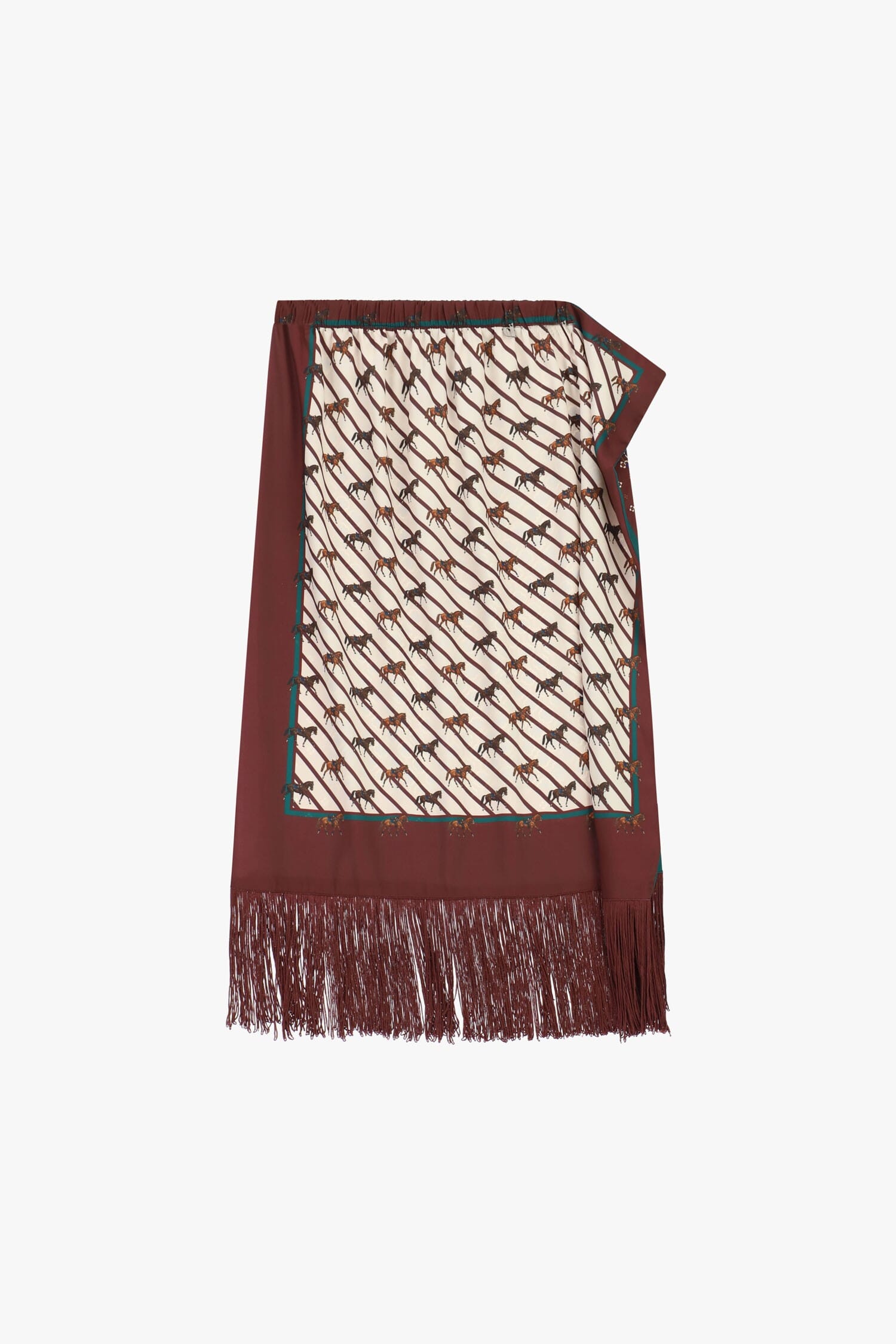 Gonna Lunga Fantasia Cavalli Con Frange Dixie