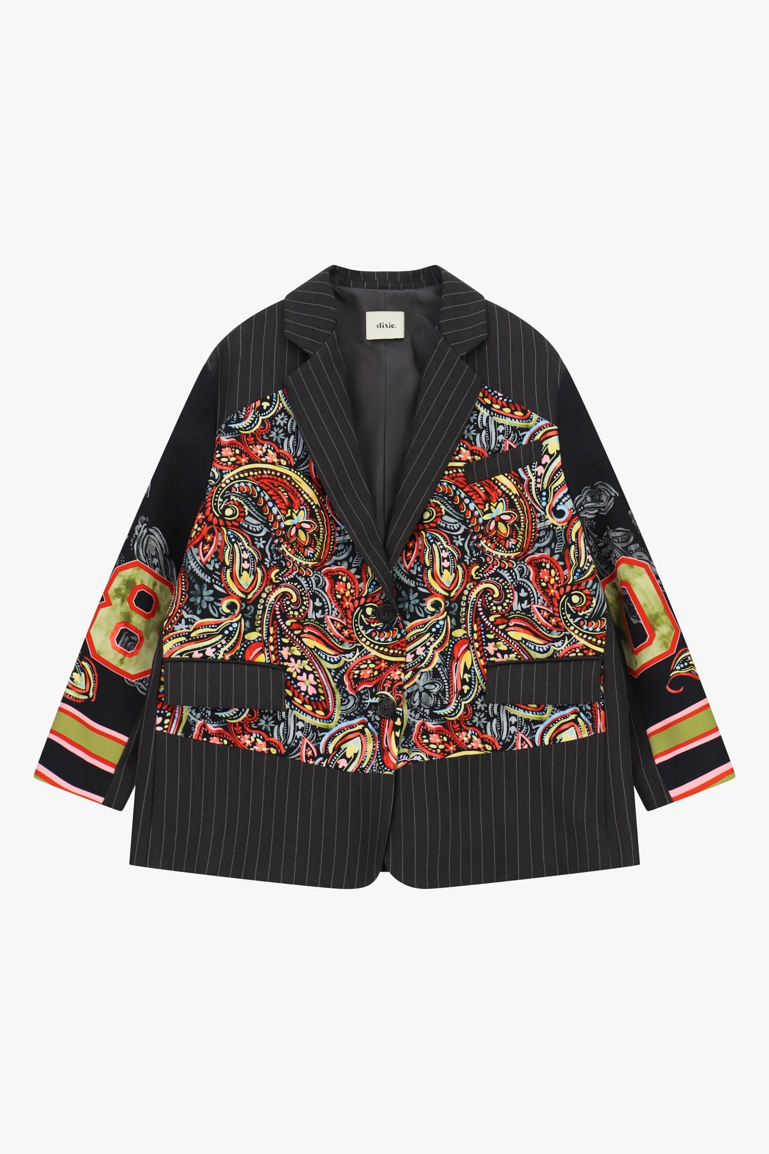 Blazer oversize à motifs paisley et rayures « Dixie »