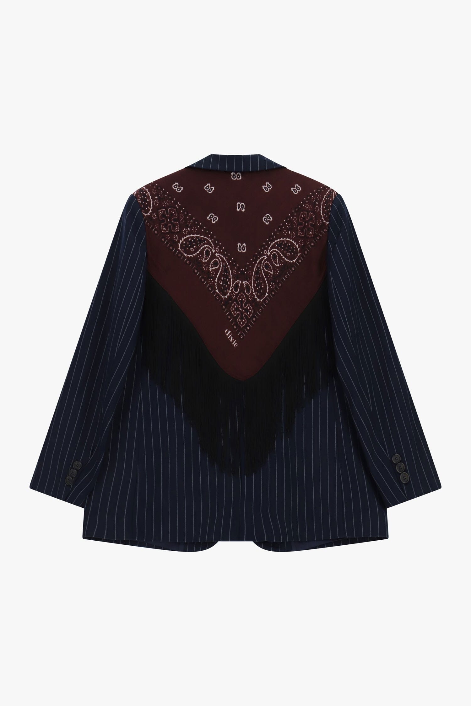 Blazer à rayures avec foulard bandana et franges Dixie