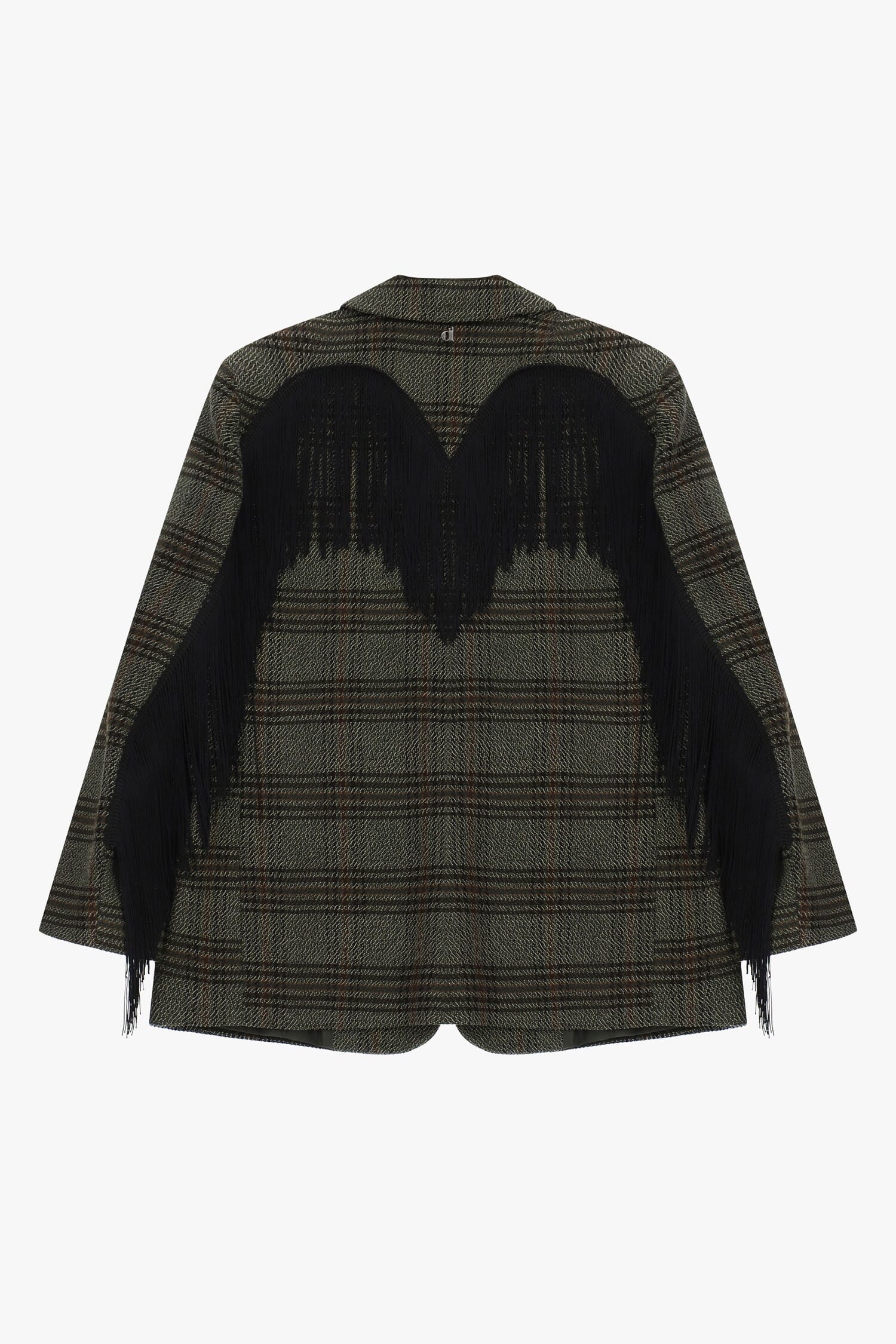 Blazer à carreaux avec franges décoratives Dixie