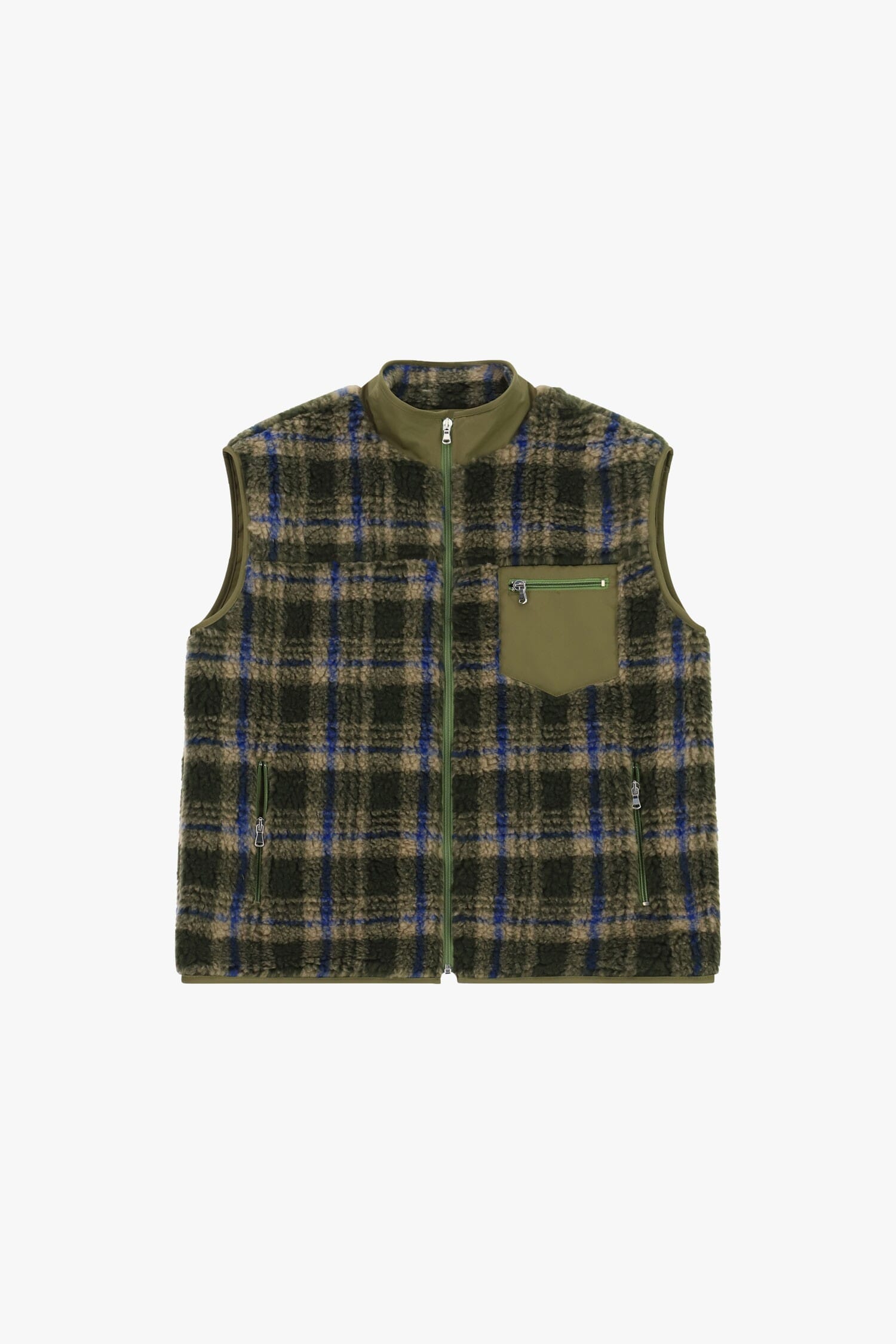 Gilet sans manches à carreaux avec poche zippée Dixie