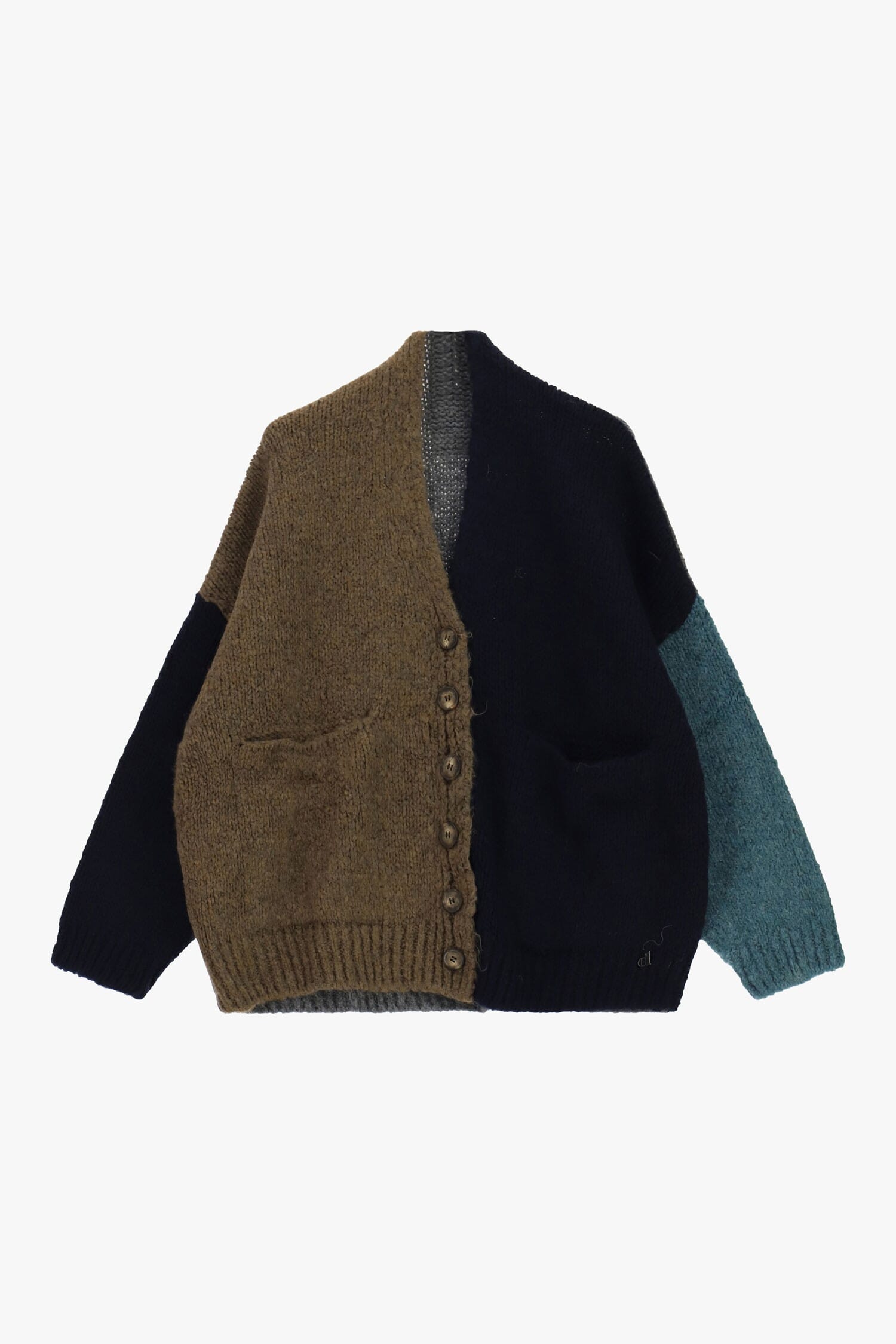 Cardigan Con Bottoni E Motivo A Blocchi Di Colore Dixie
