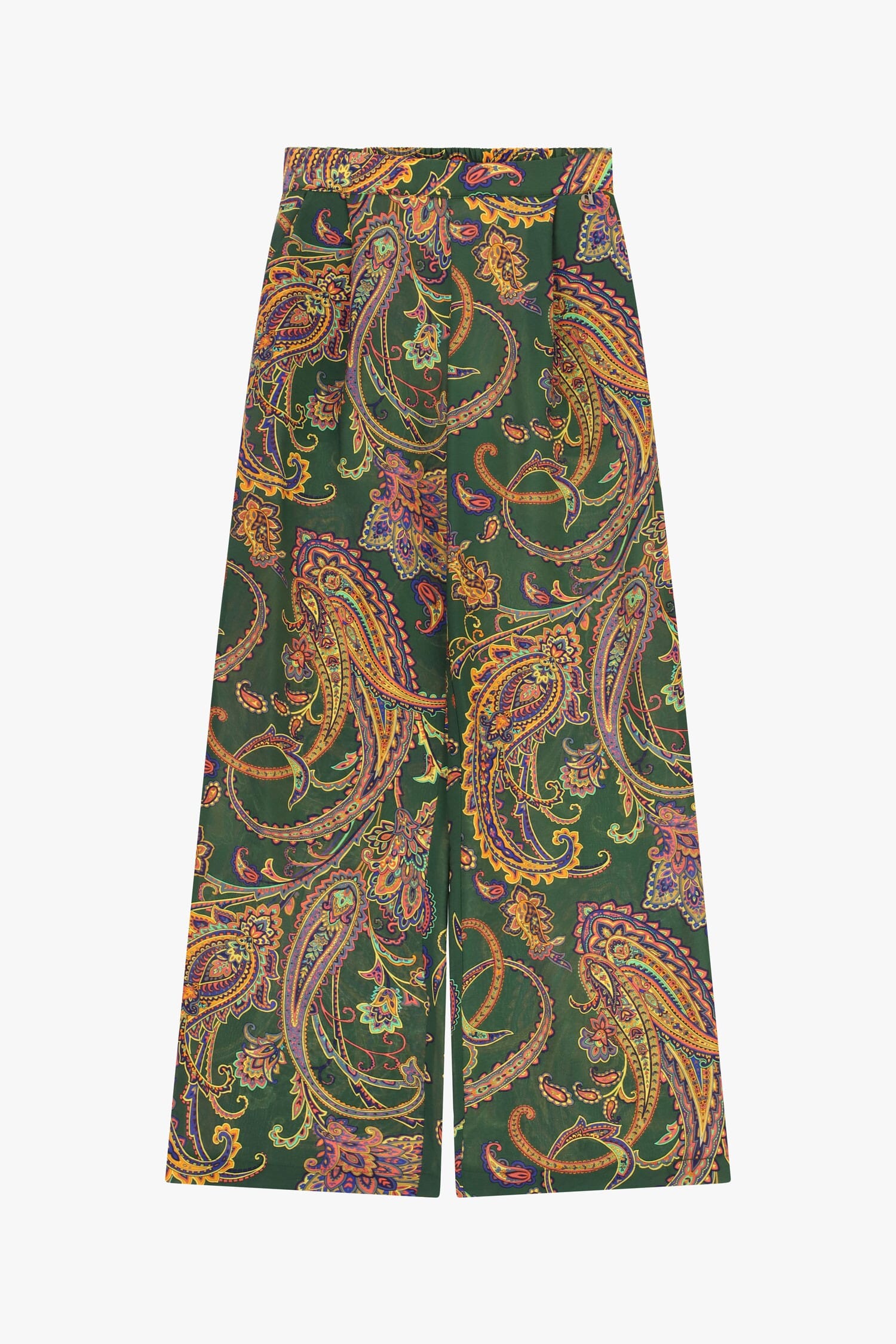 Pantalon palazzo à motif paisley, taille haute, Dixie