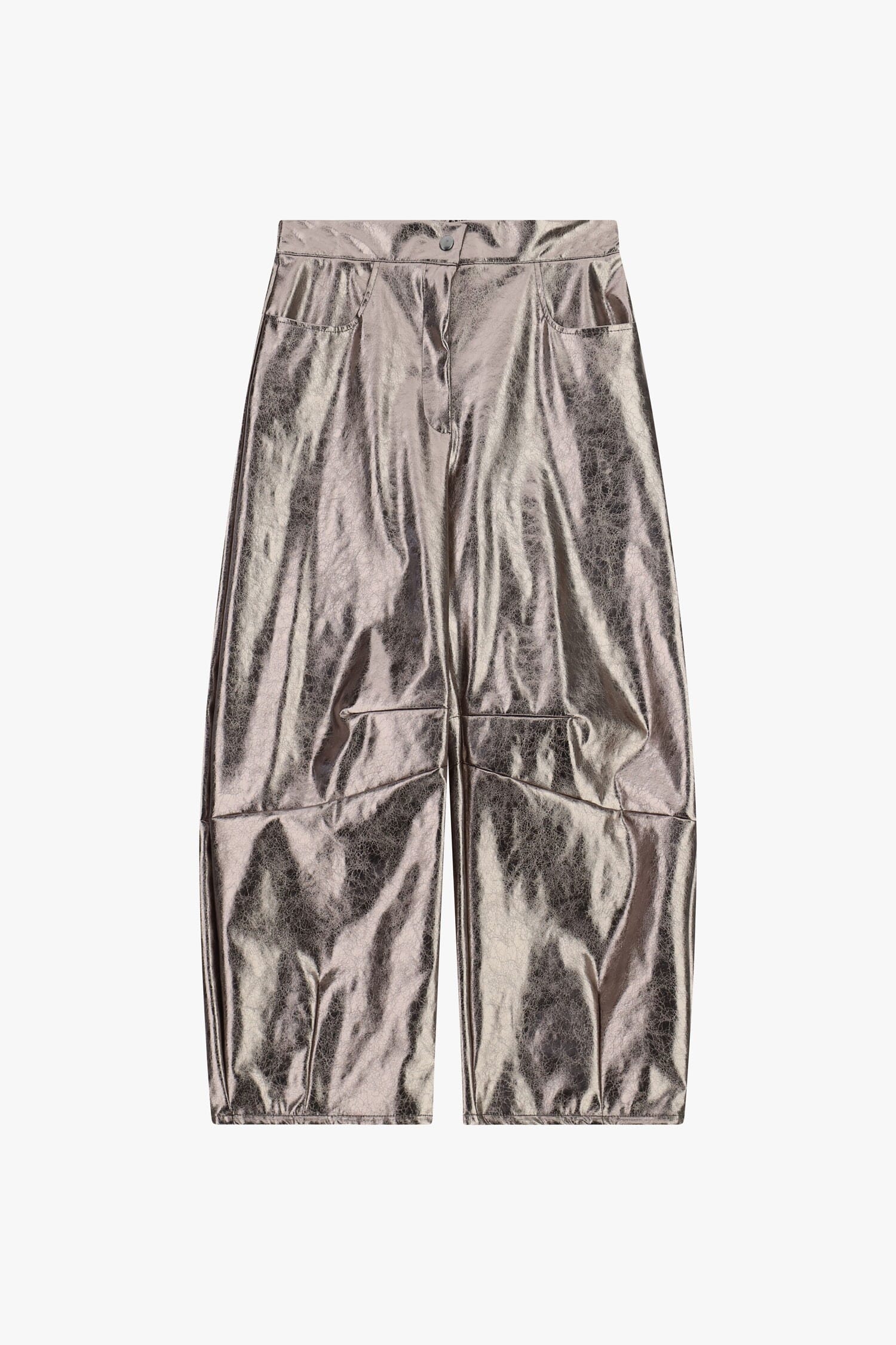 Pantalon ample effet cuir à taille haute Dixie