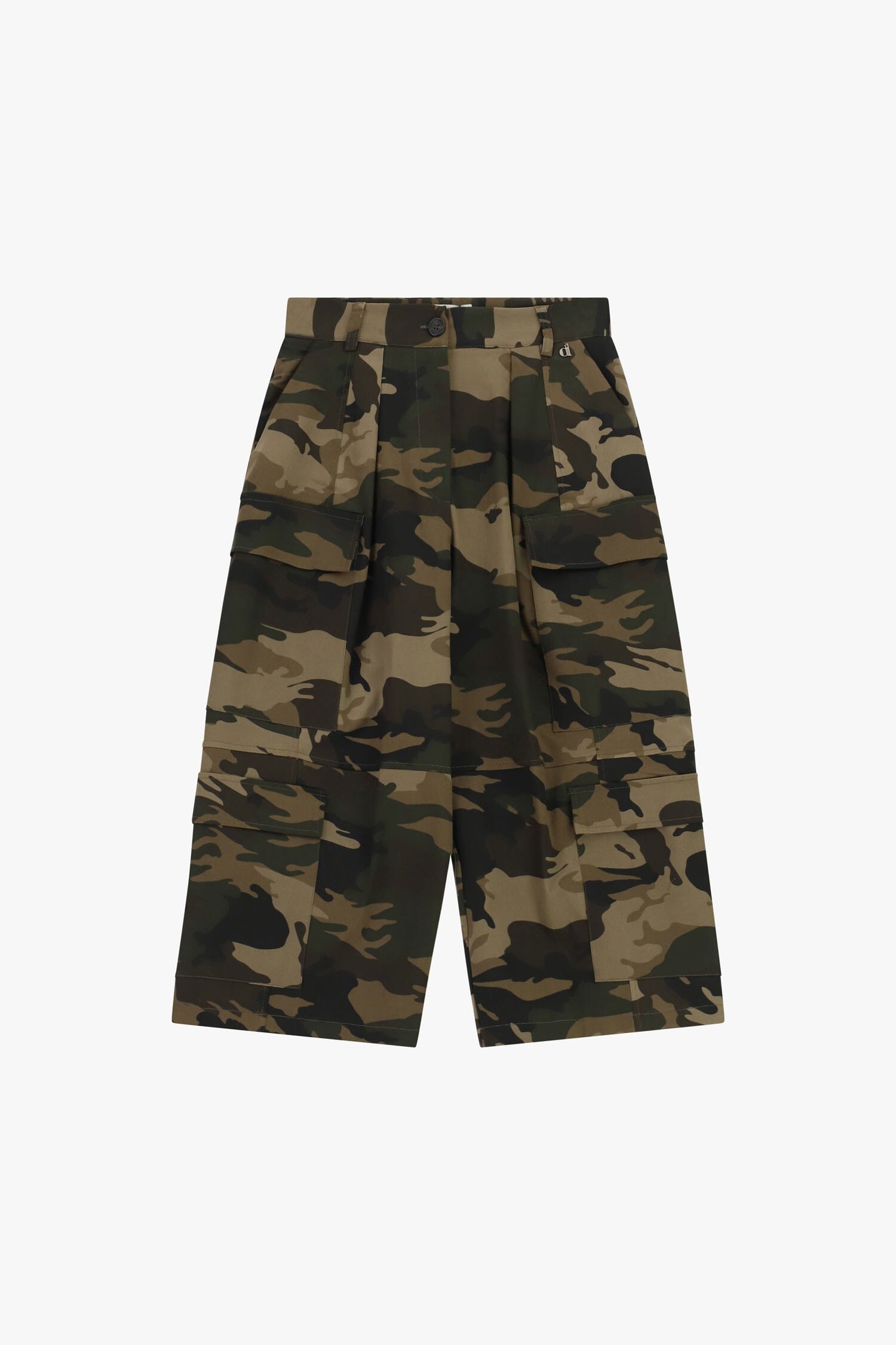 Pantalon court à motif camouflage avec poches Dixie