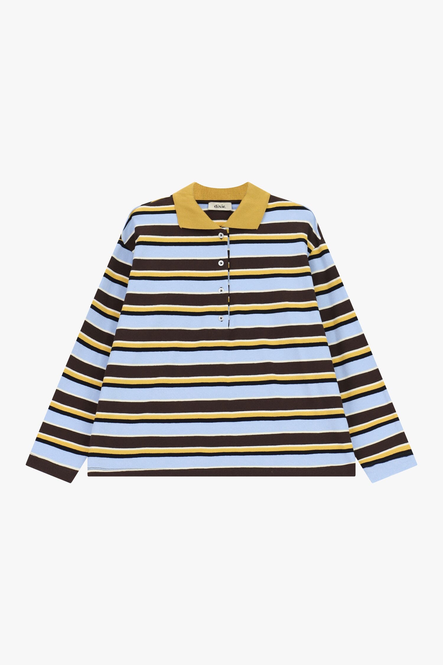 Maglia A Righe Con Colletto E Bottoni Frontali Dixie