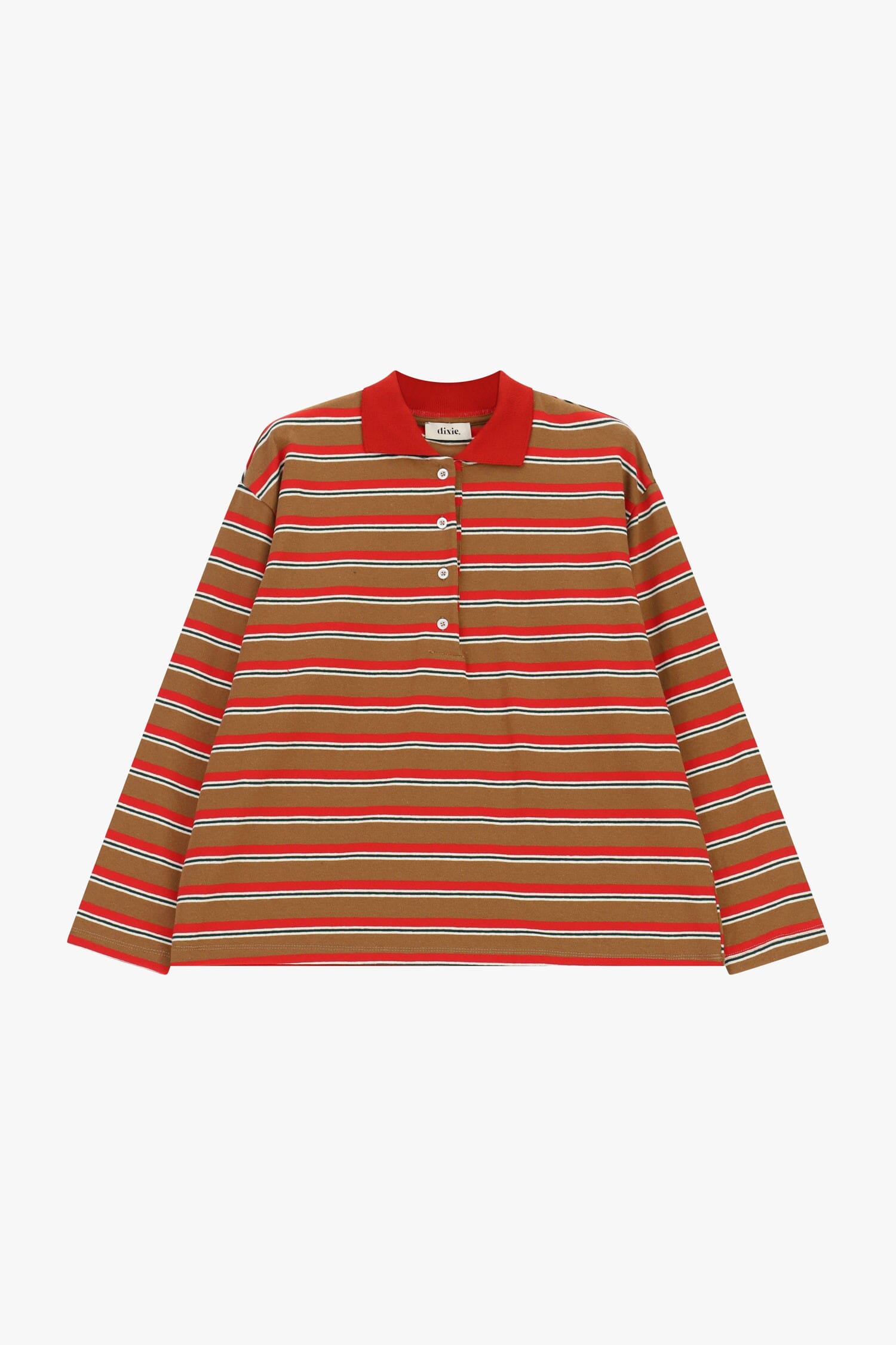 Maglia A Righe Con Colletto E Bottoni Frontali Dixie