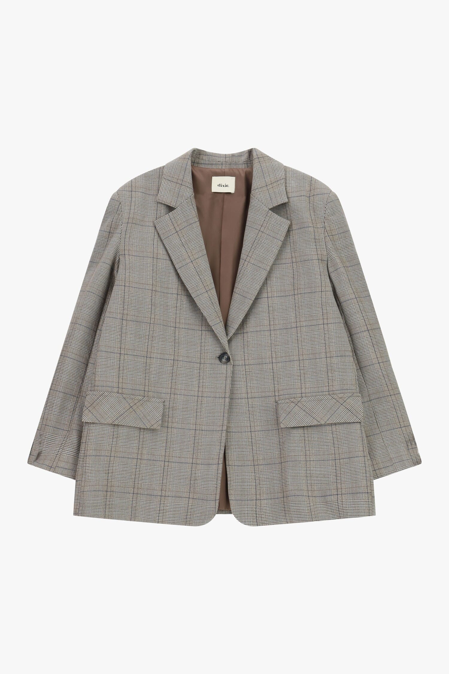 Blazer à carreaux avec franges décoratives dans le dos Dixie