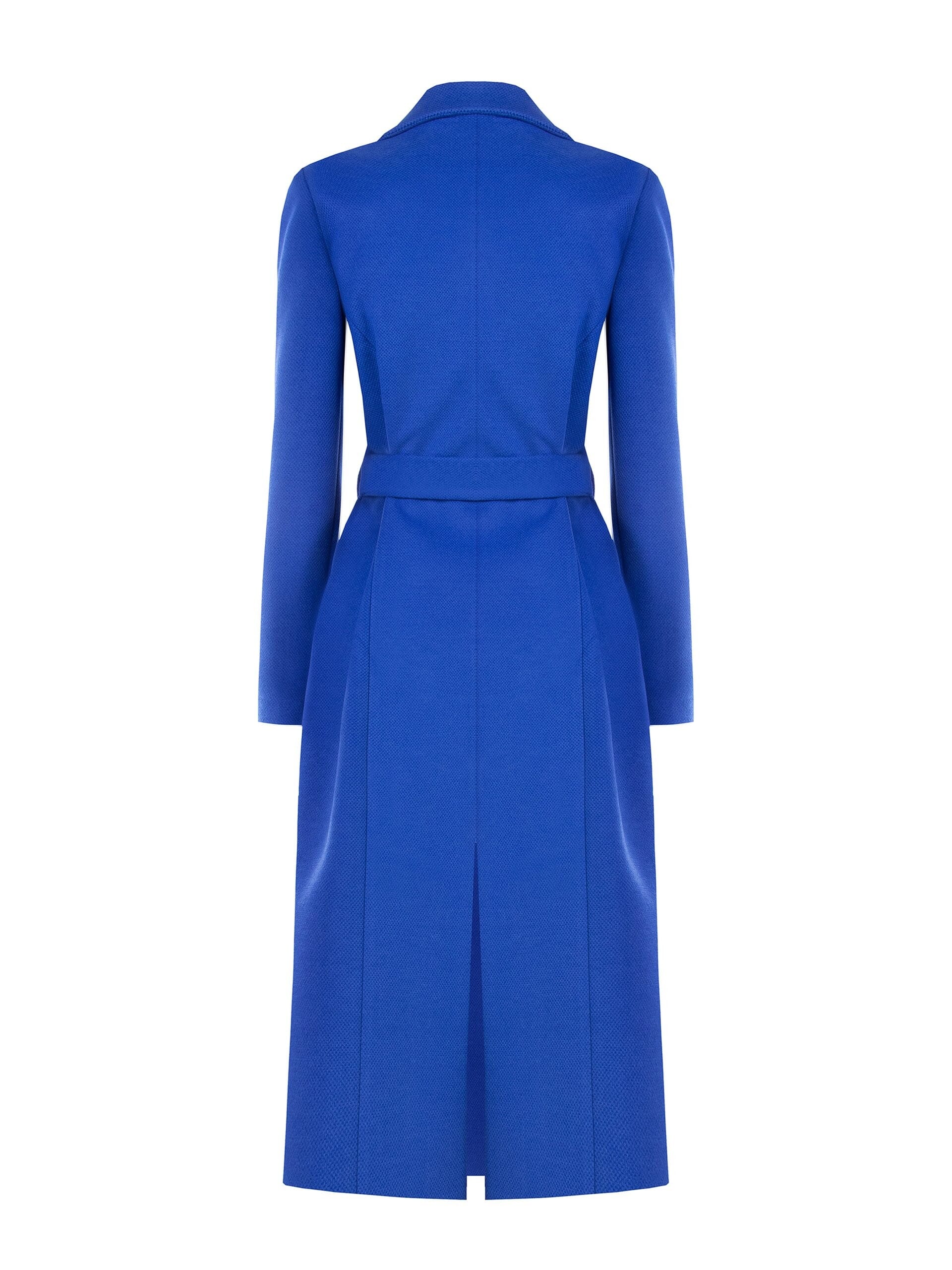 Manteau en laine, coupe droite, avec ceinture assortie, collection « Rinascimento »