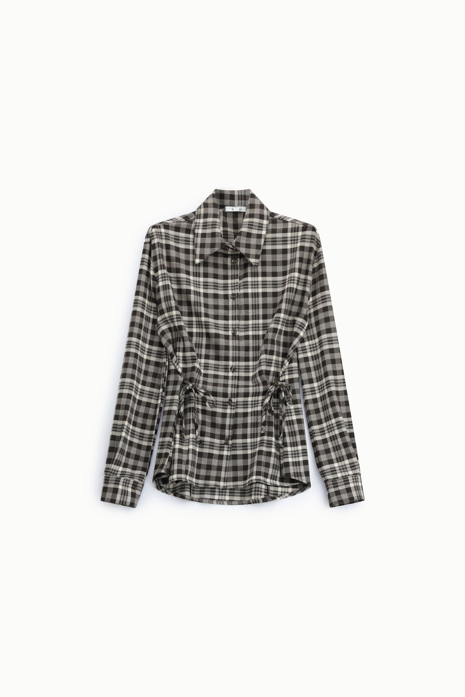 Camicia Stampa Check Con Coulisse Laterali Please