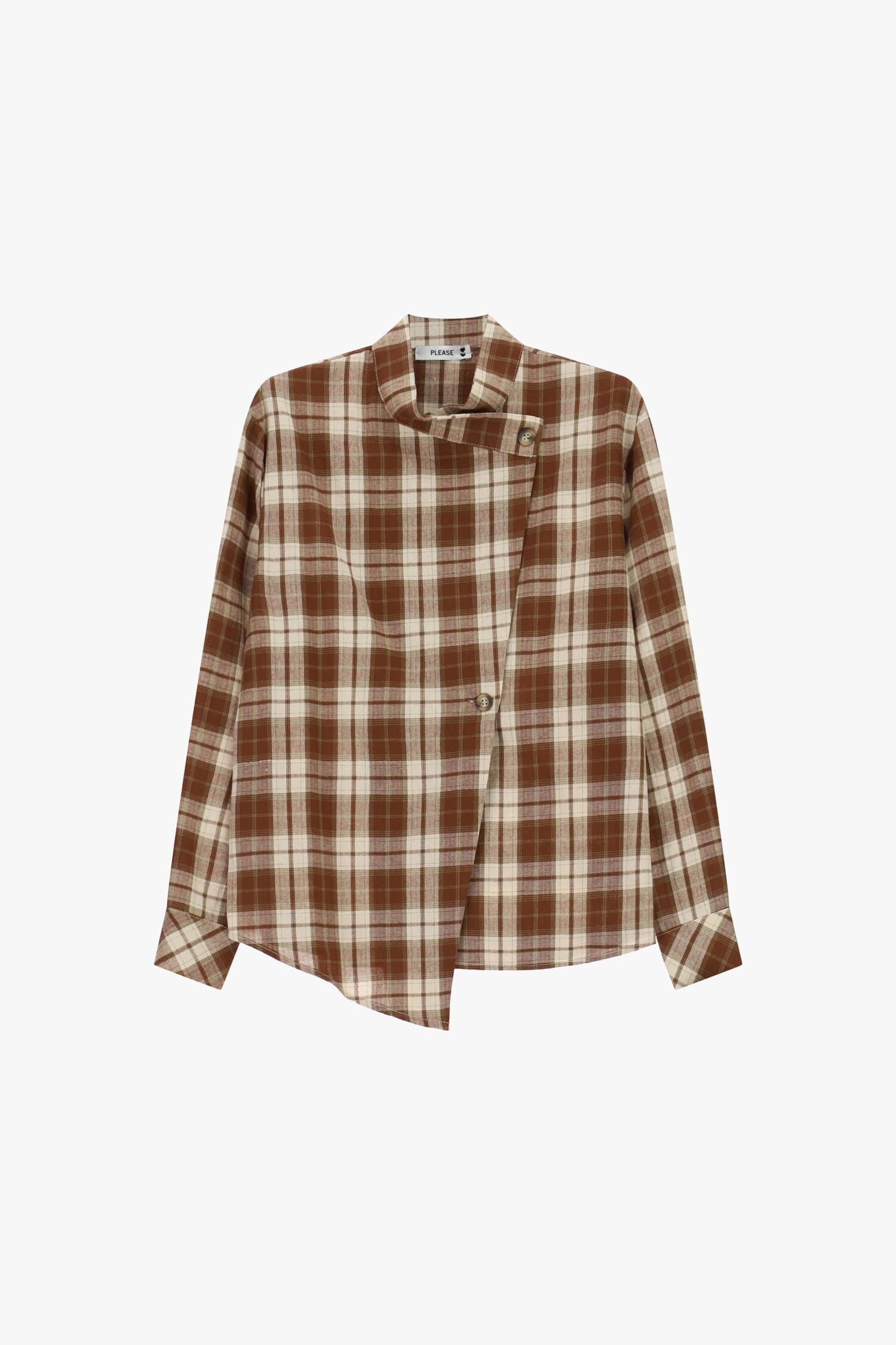 Camicia A Quadri Chiusura Asimmetrica Please