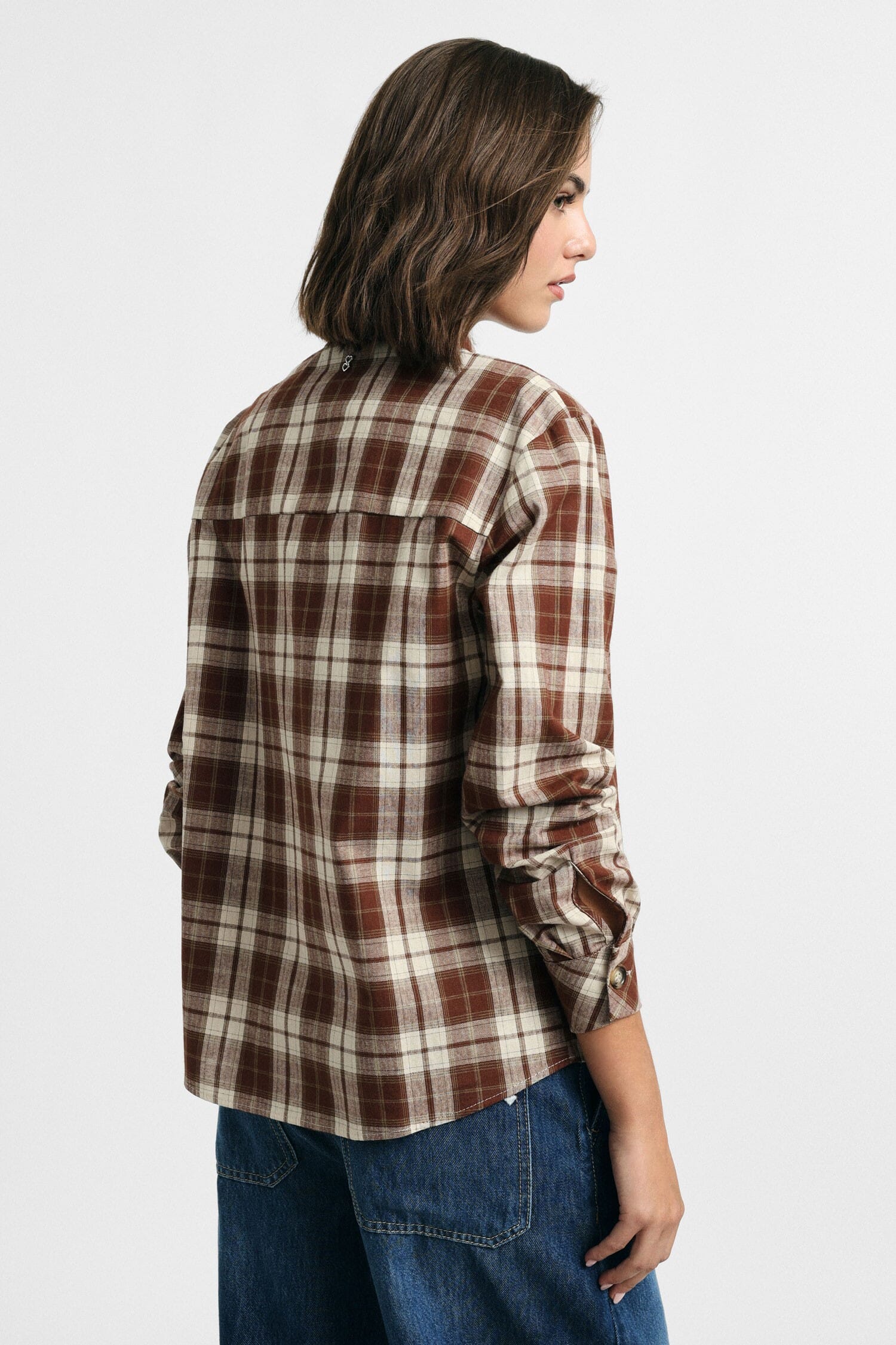 Camicia A Quadri Chiusura Asimmetrica Please