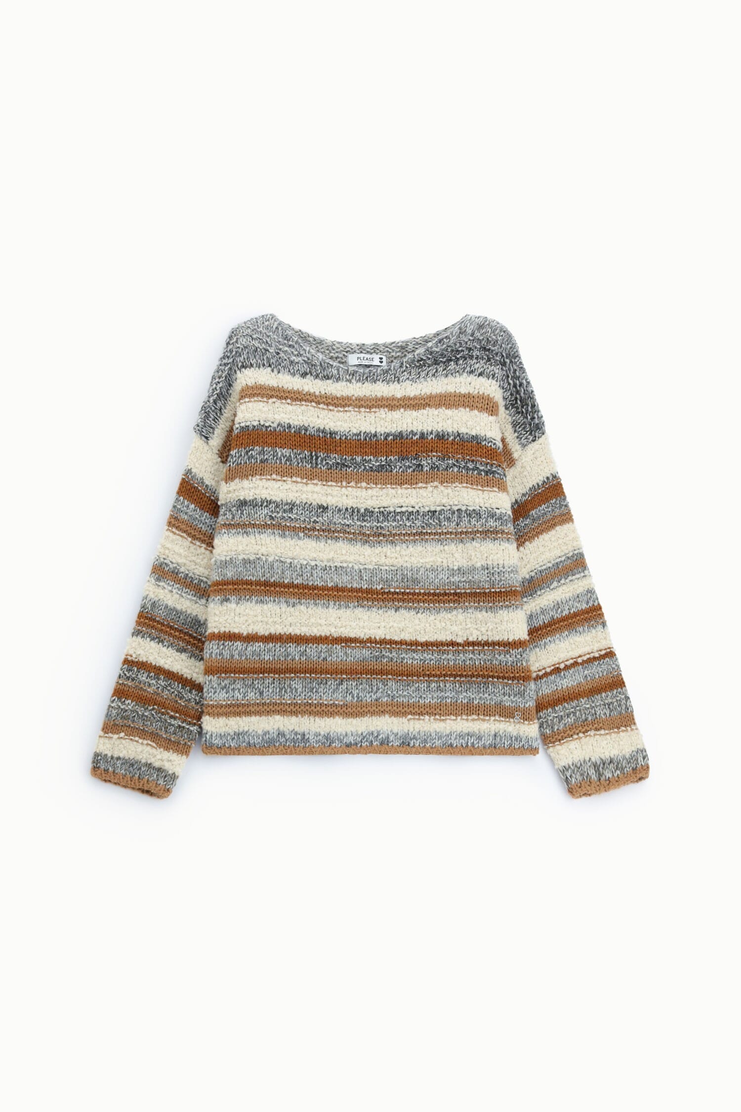 Maglione Pullover A Righe Con Maniche Lunghe Please