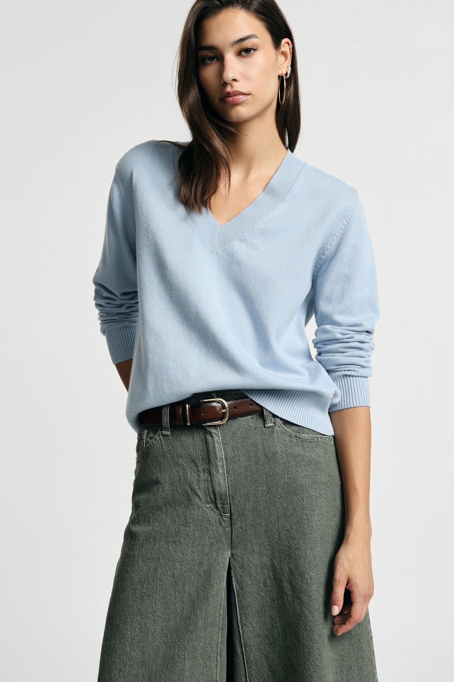 Maglione Pullover Scollo V Vestibilità Regular Please
