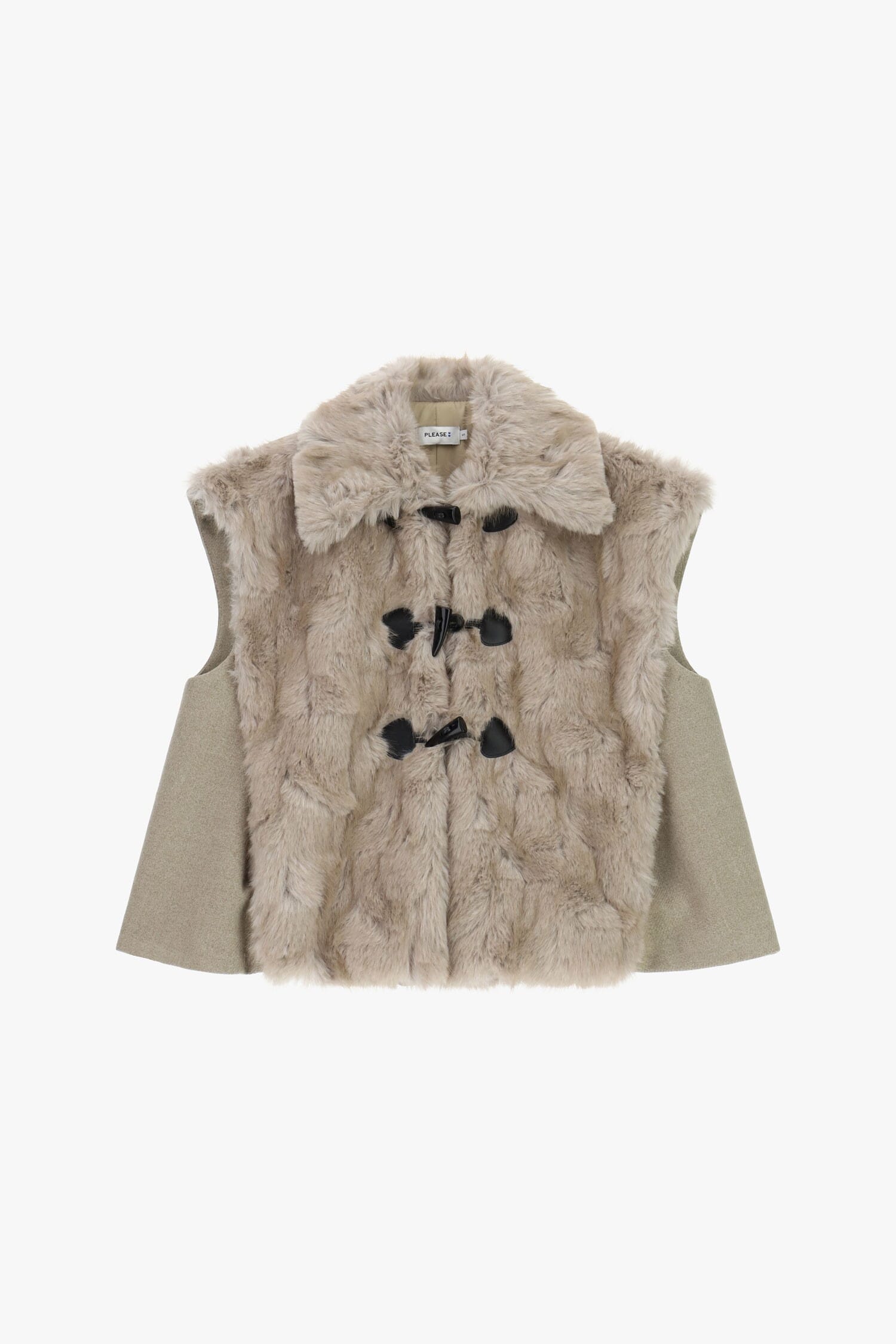 Gilet Eco-Fur Con Chiusura A Alamari E Colletto Ampio Please