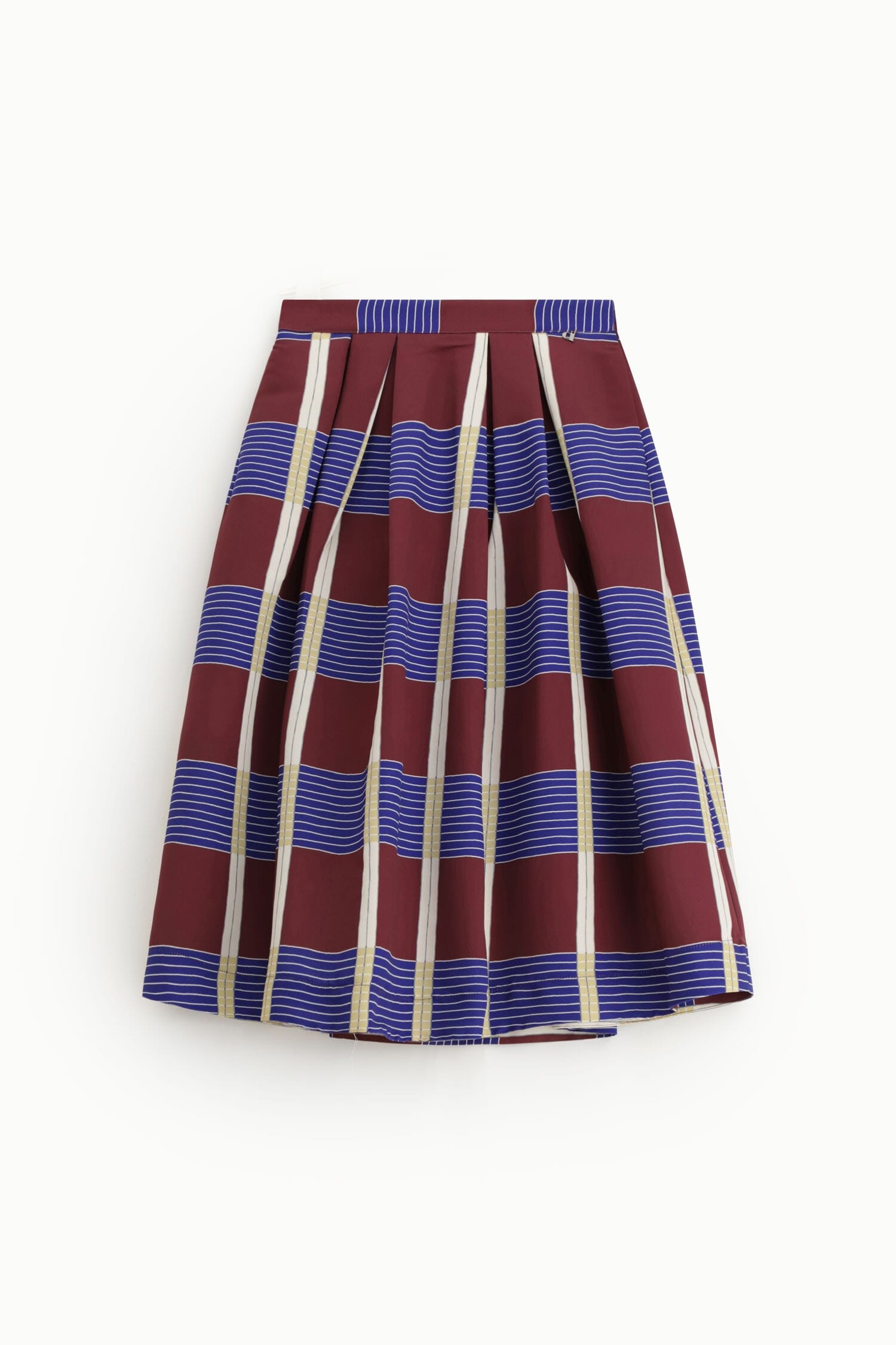 Gonna A Pieghe Fantasia Geometrica A Met\Xc3\Xa0 Gamba Dixie