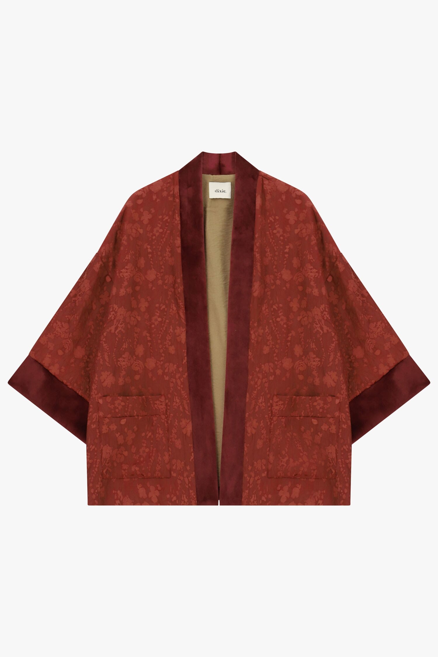 Cappotto Duster Ampio Jacquard Con Profili A Contrasto Dixie