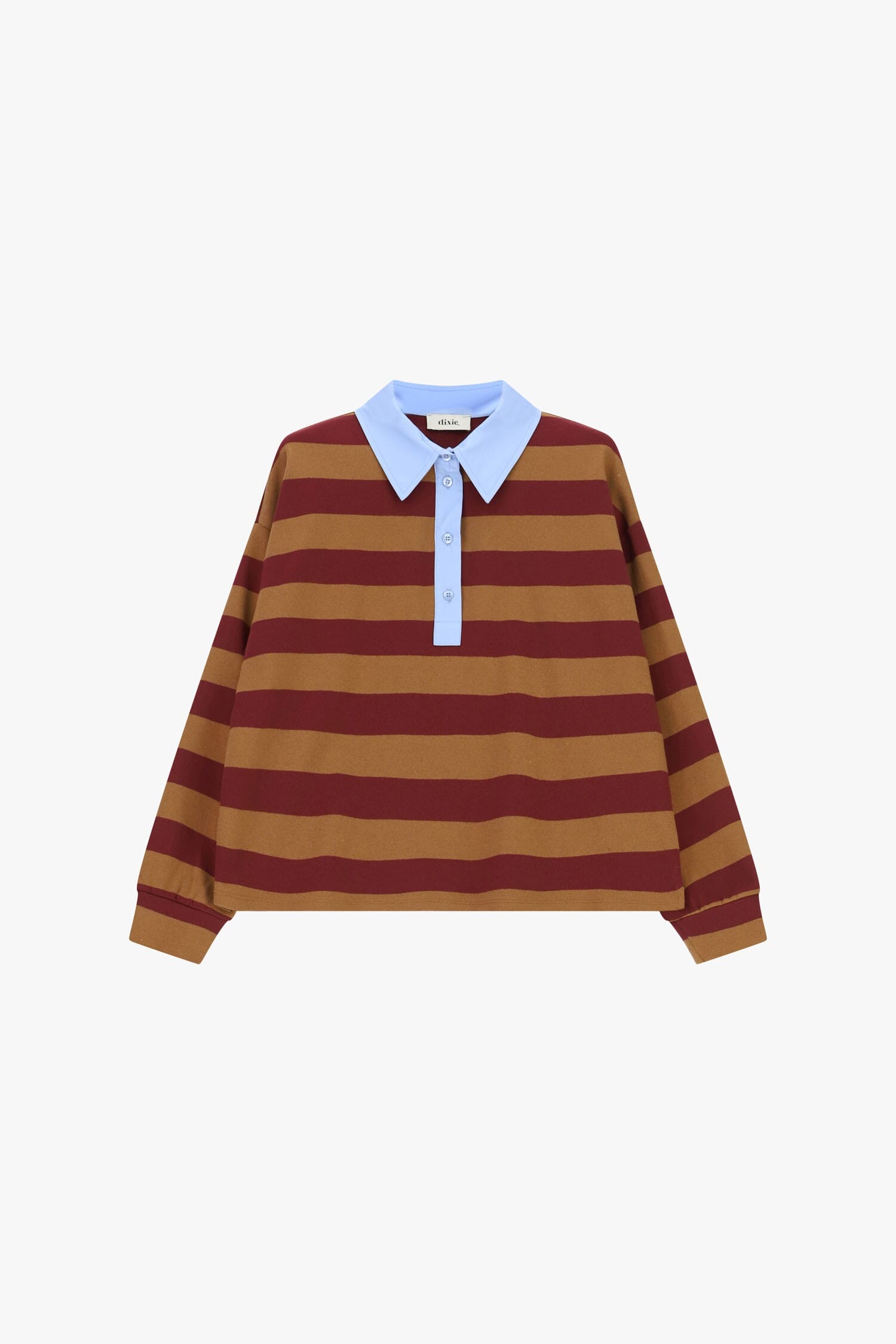 Maglia A Righe Collo A Contrasto E Maniche Lunghe Dixie