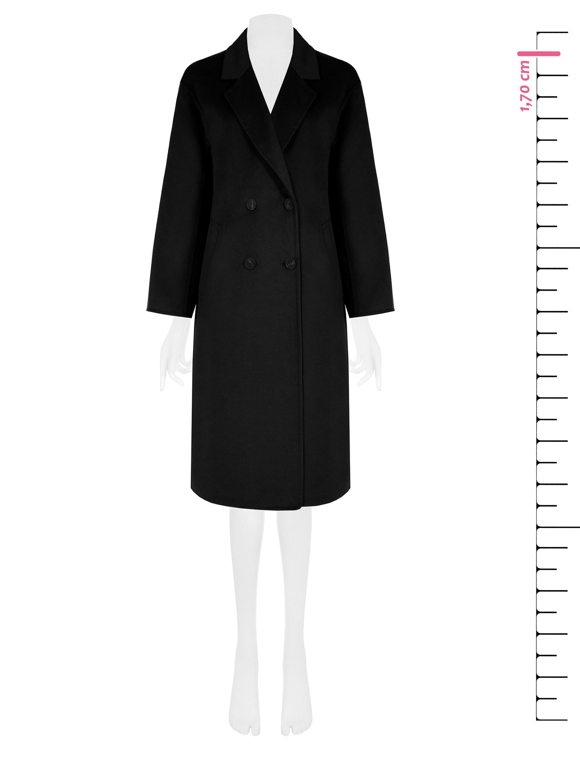 Cappotto Lungo Hand Made In Panno Misto Lana Rinascimento