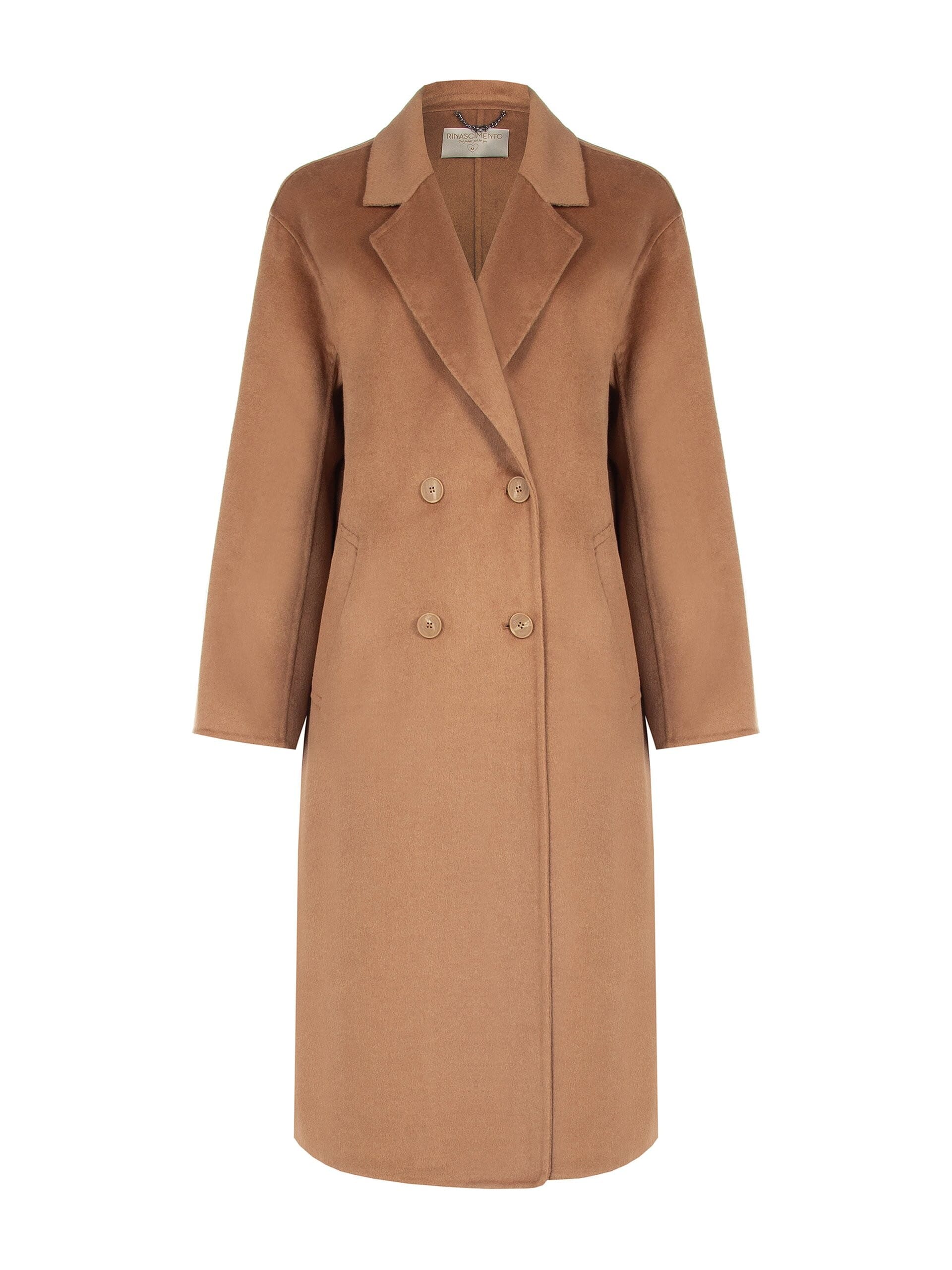 Cappotto Lungo Hand Made In Panno Misto Lana Rinascimento