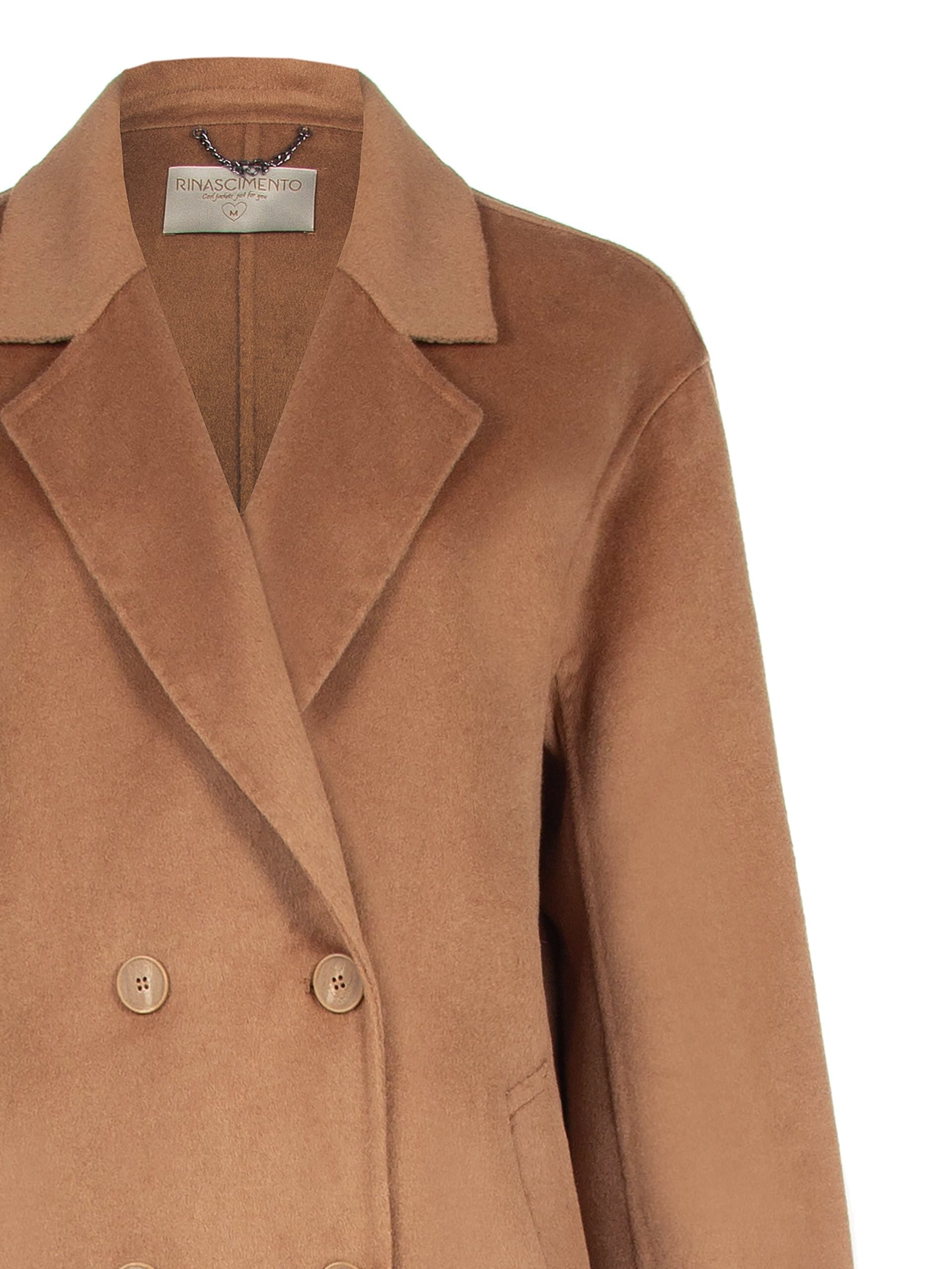Cappotto Lungo Hand Made In Panno Misto Lana Rinascimento
