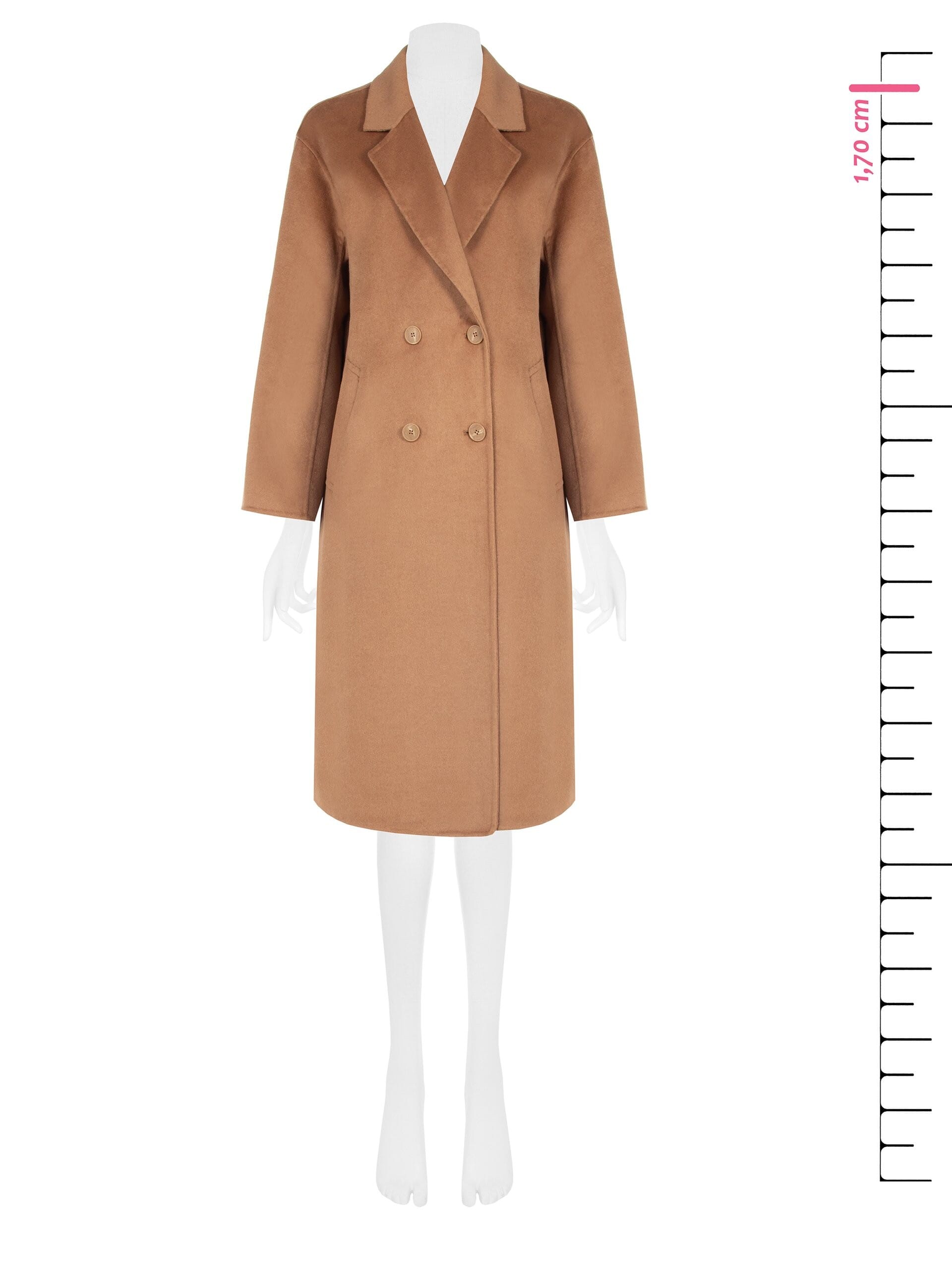 Cappotto Lungo Hand Made In Panno Misto Lana Rinascimento