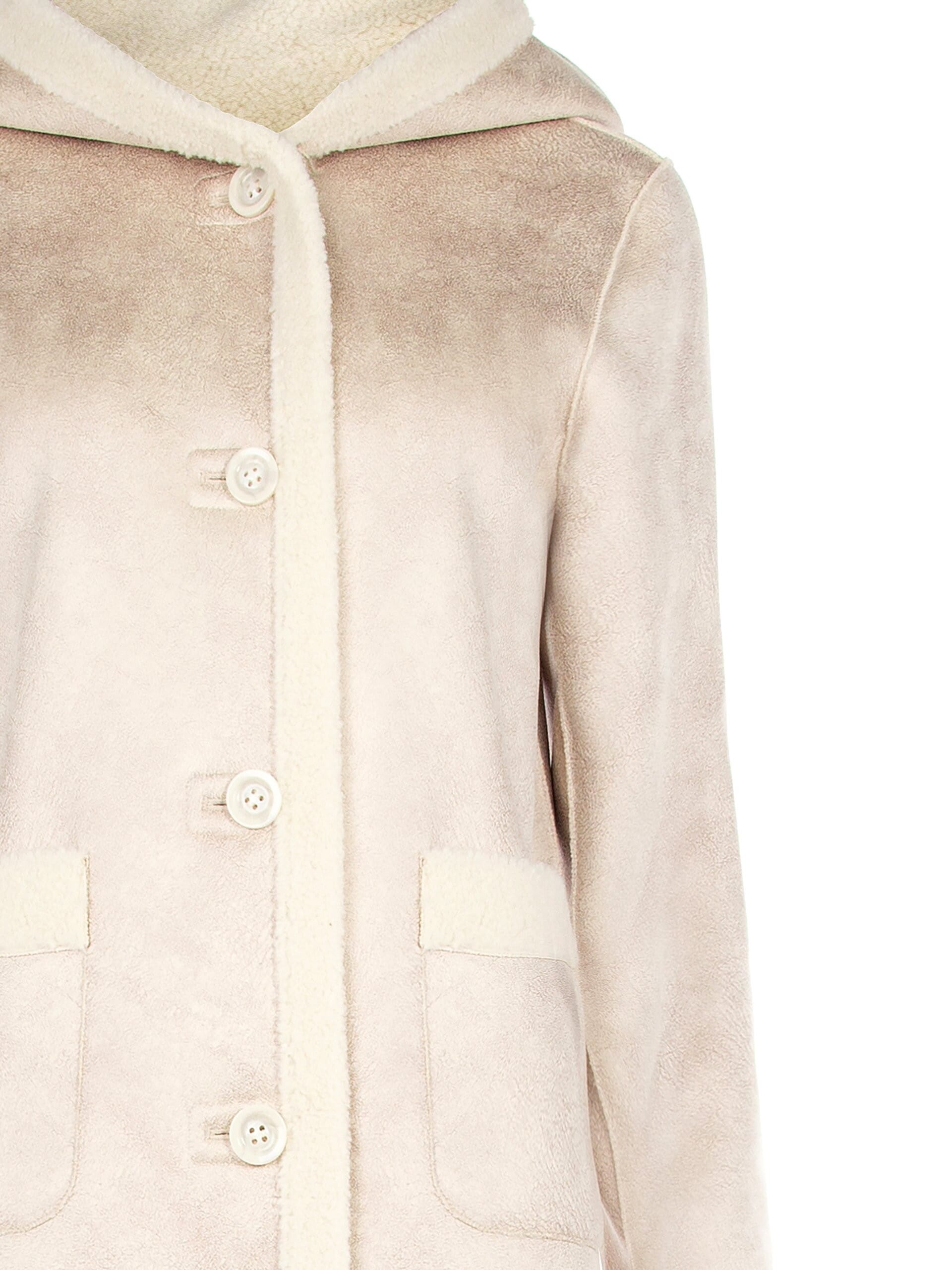 Cappotto Lungo In Simil Montone Con Borsetta Coordinata E Cappuccio Rinascimento