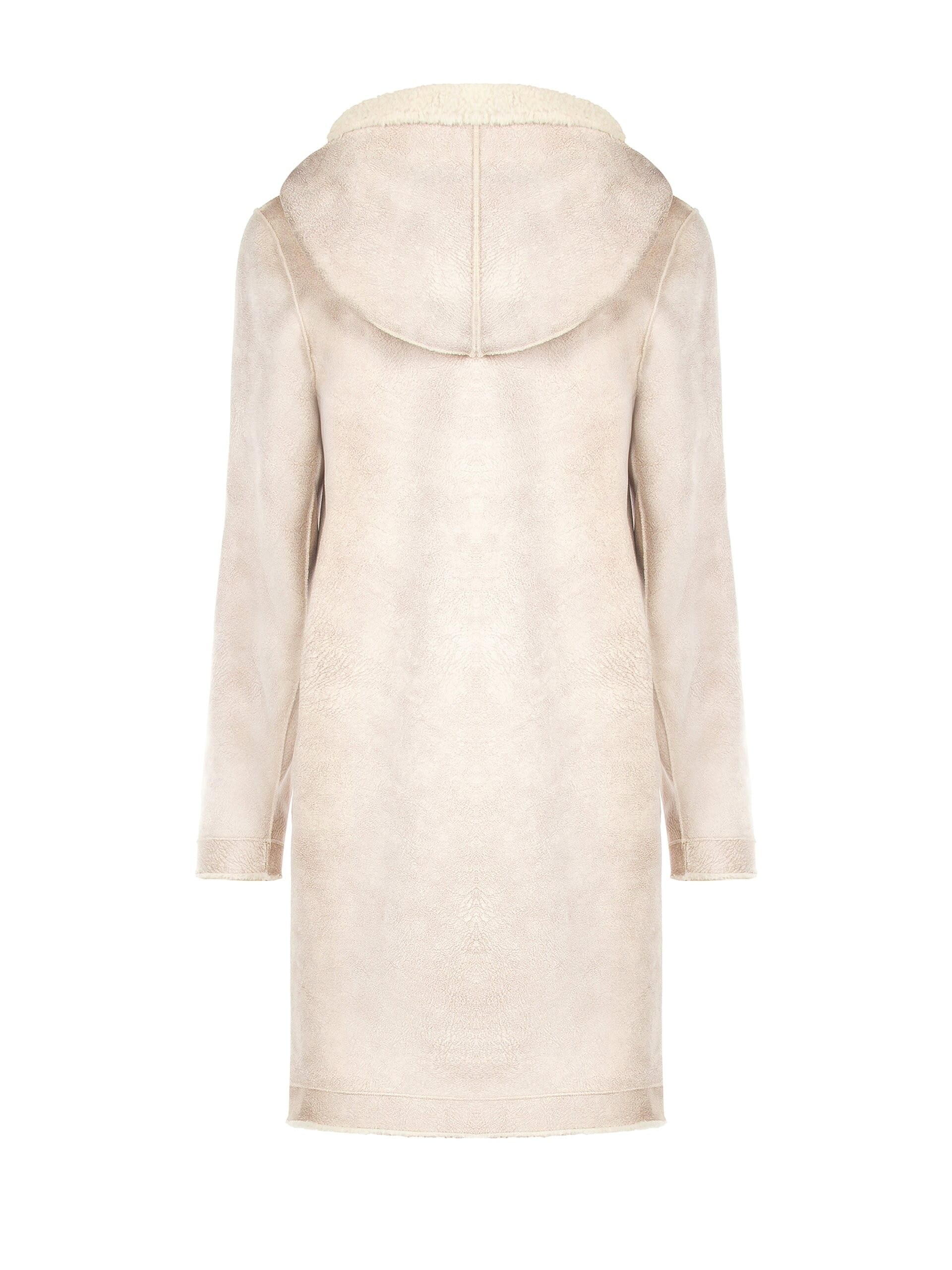 Cappotto Lungo In Simil Montone Con Borsetta Coordinata E Cappuccio Rinascimento