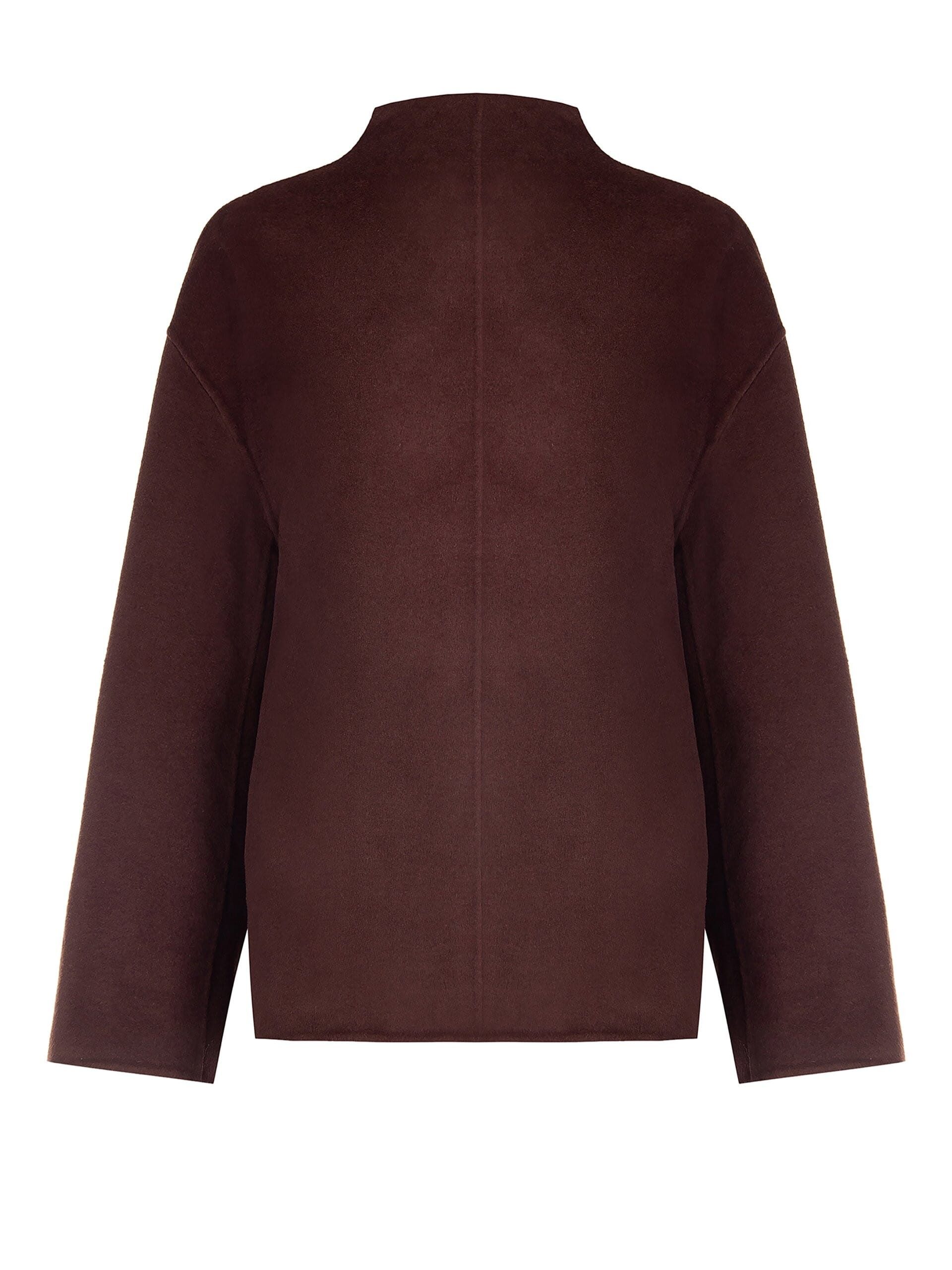 Cappotto Corto Over Hand Made In Panno Misto Lana Rinascimento