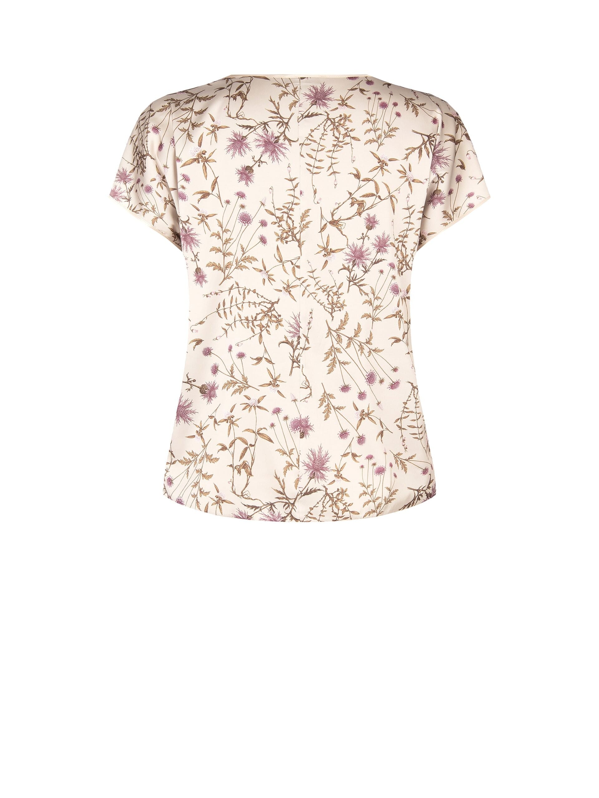 Blusa Fluida Curvy In Raso Motivo A Fiori Rinascimento Curvy