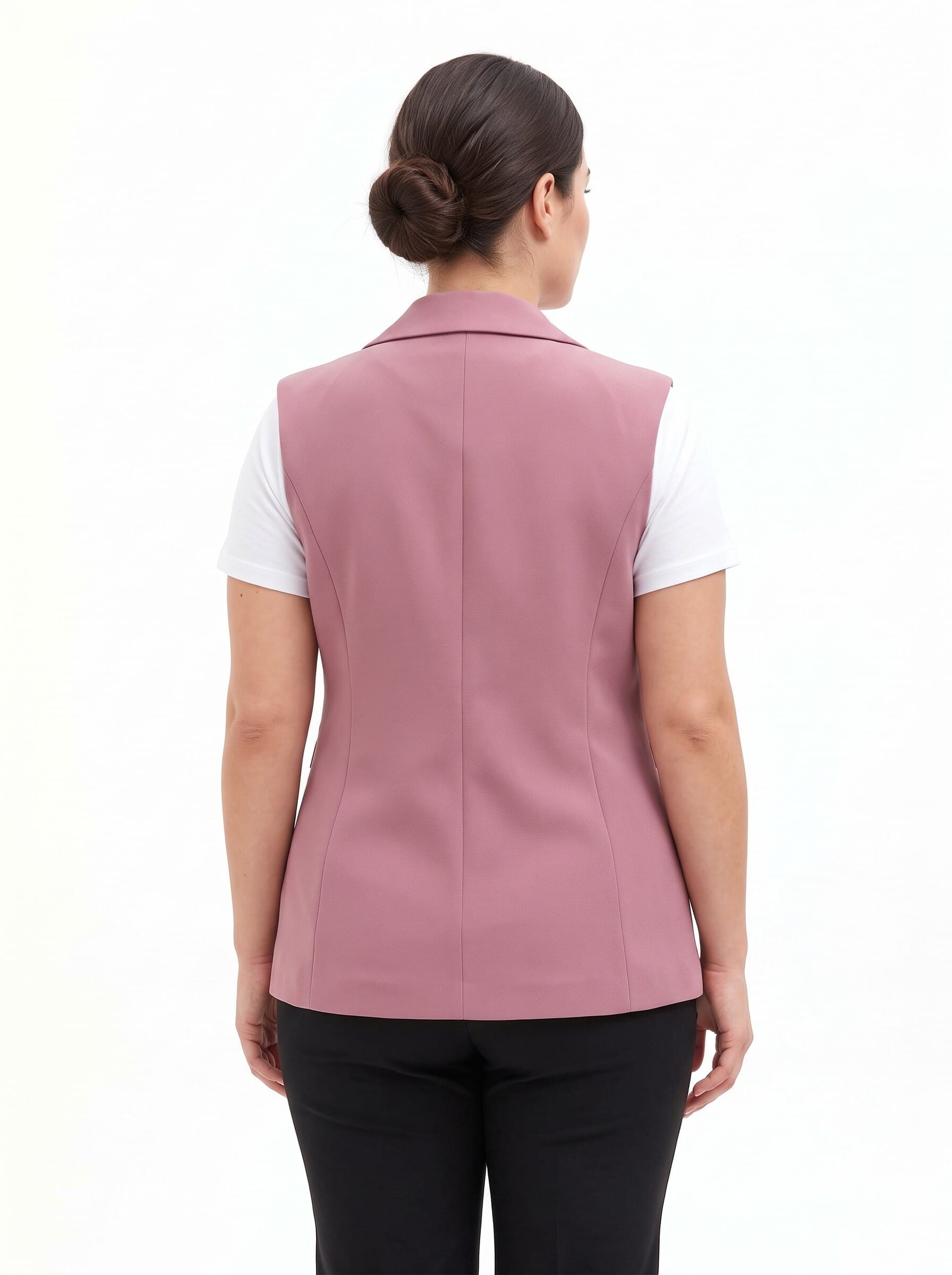 Gilet Curvy Sfiancato In Scuba Crepe Rinascimento Curvy