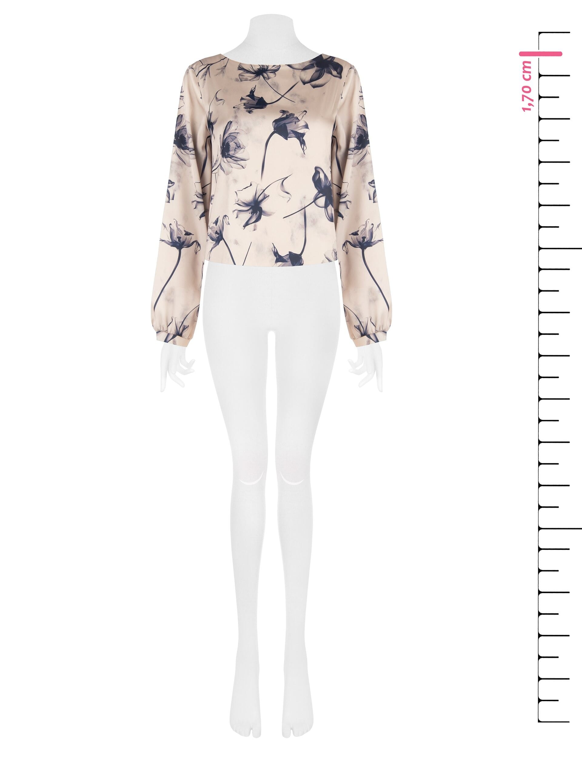 Blusa Fluida In Raso A Fiori Grandi Rinascimento