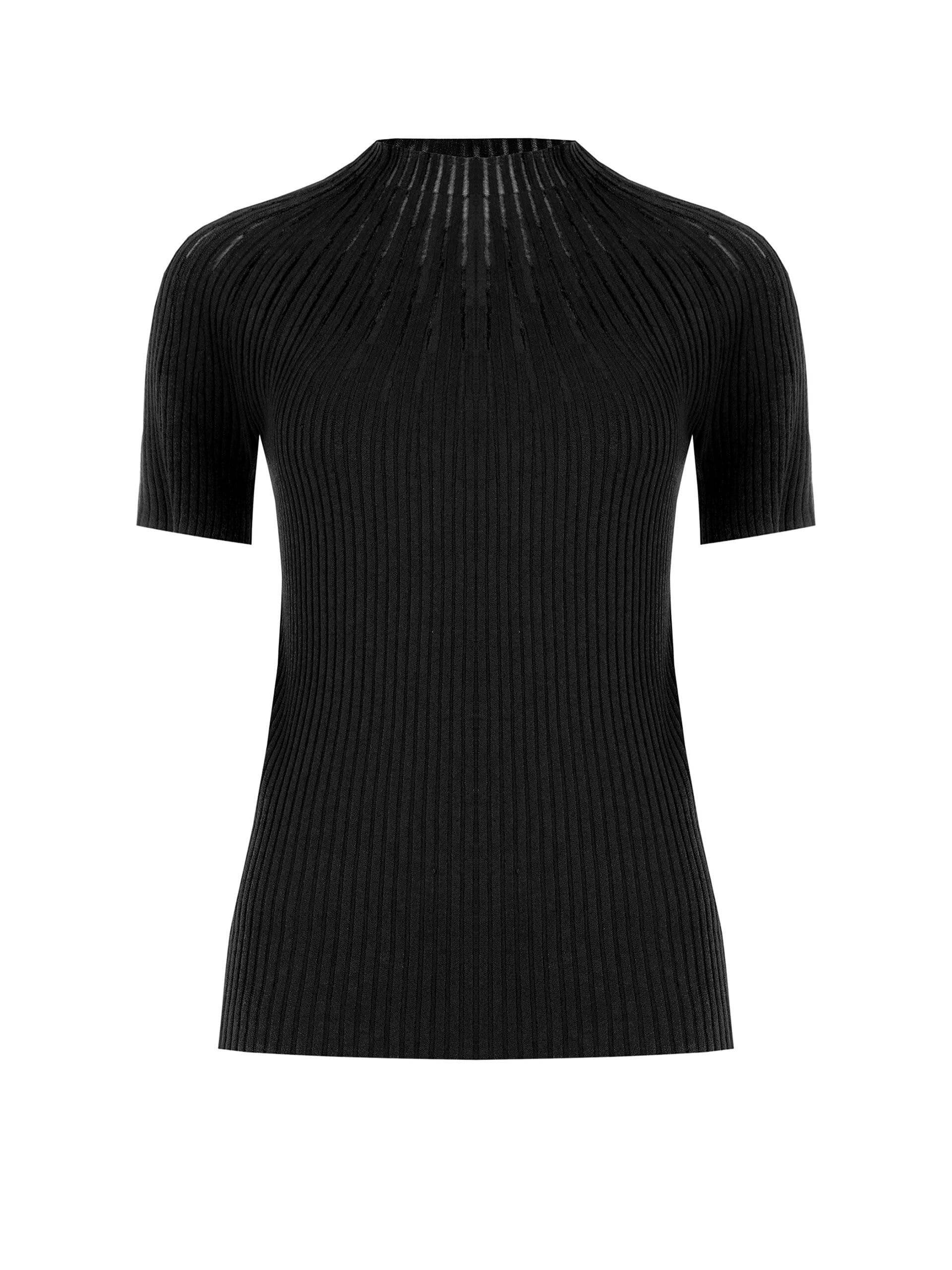 Maglione Aderente A Coste Con Righe In Tulle Rinascimento